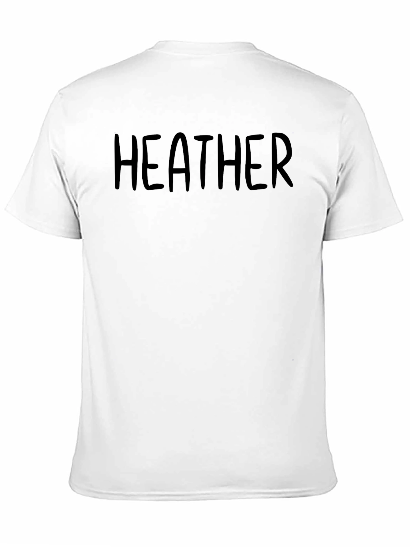 Heather Tee - Cool Black Cotton Casual Top