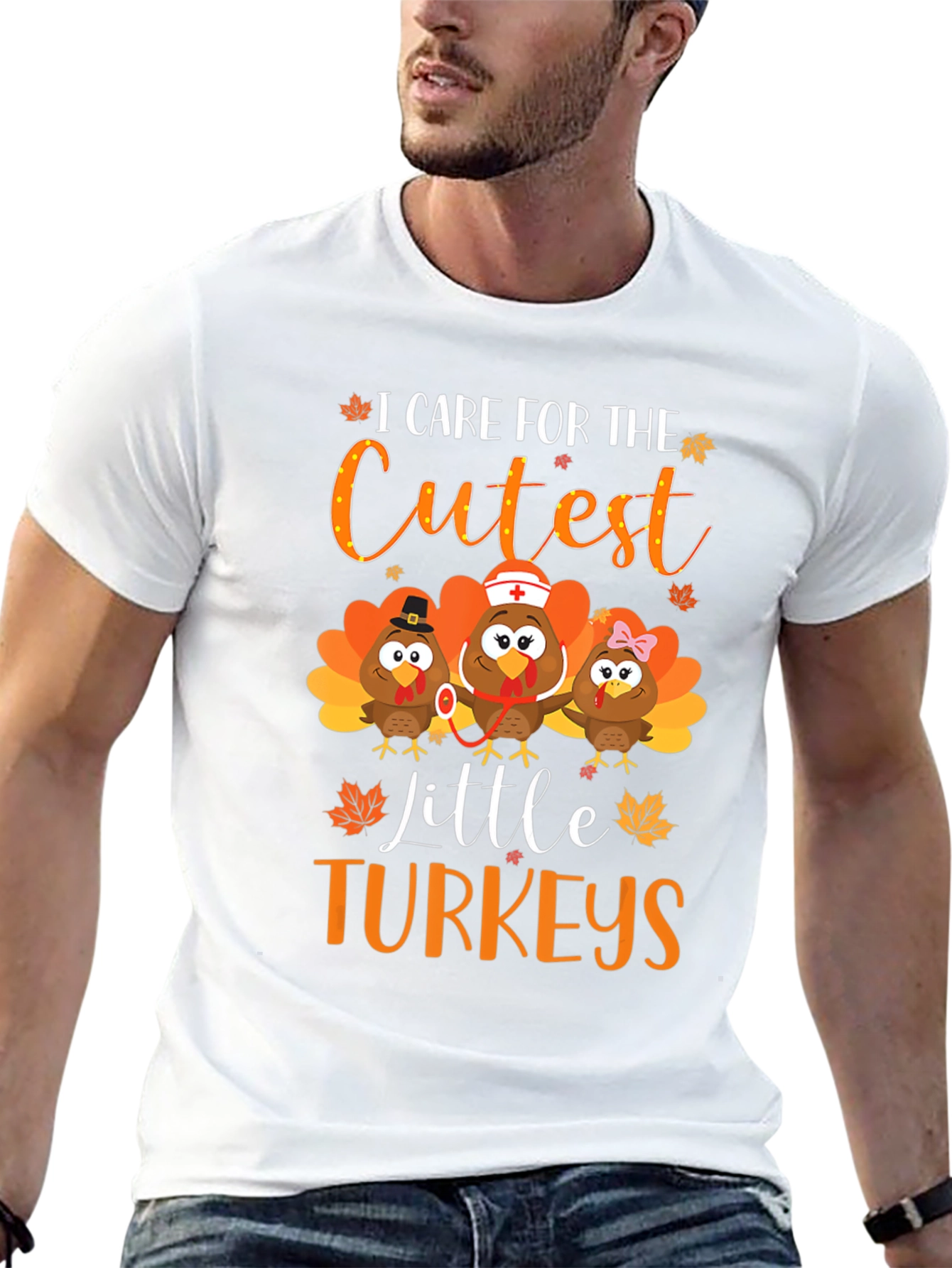 Cute Thanksgiving Turkey Graphic Tee
