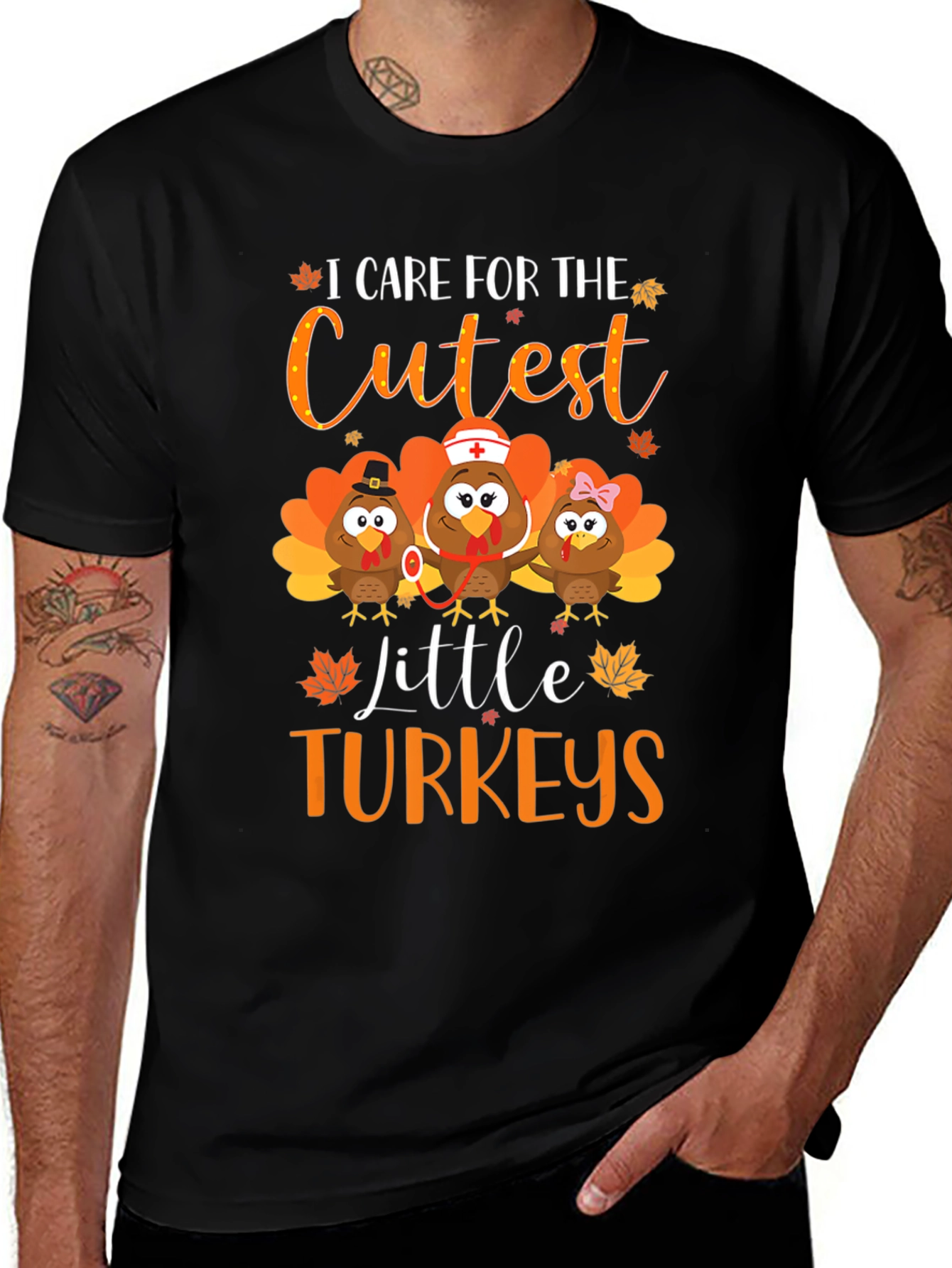 Cute Thanksgiving Turkey Graphic Tee