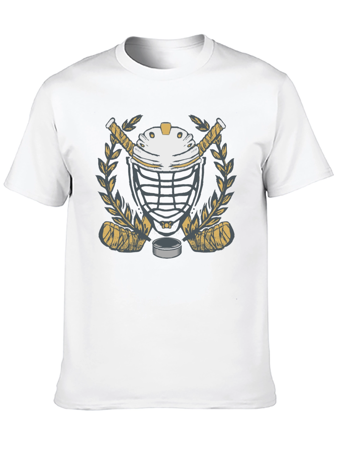 Hockey Goalie Mask Graphic Tee - Black