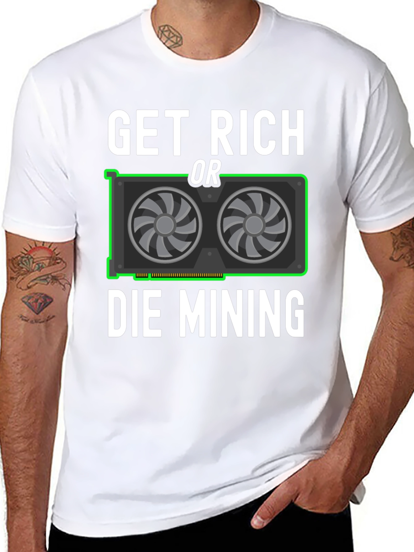 Get Rich Or Die Mining Graphic Tee