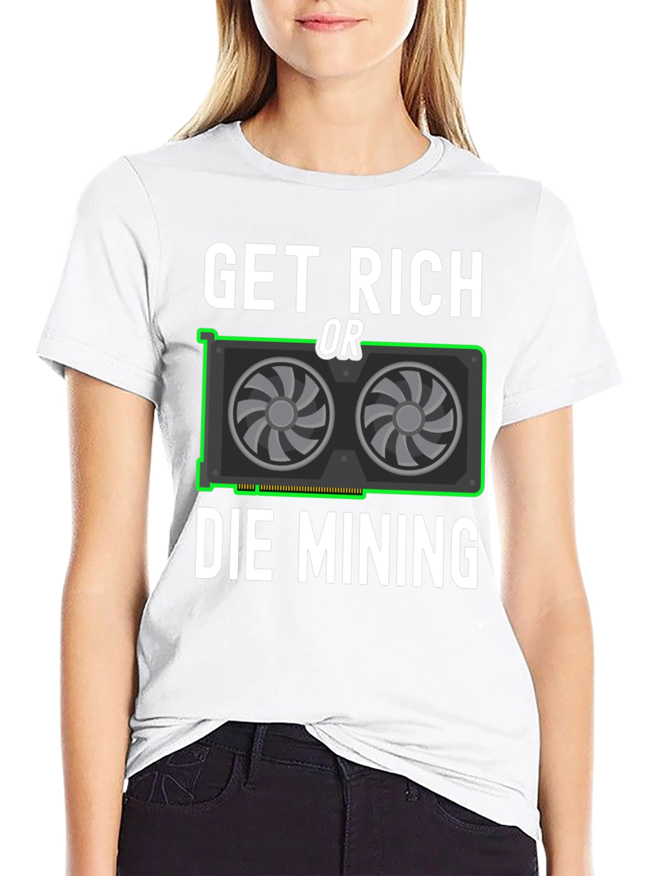 Get Rich Or Die Mining Graphic Tee