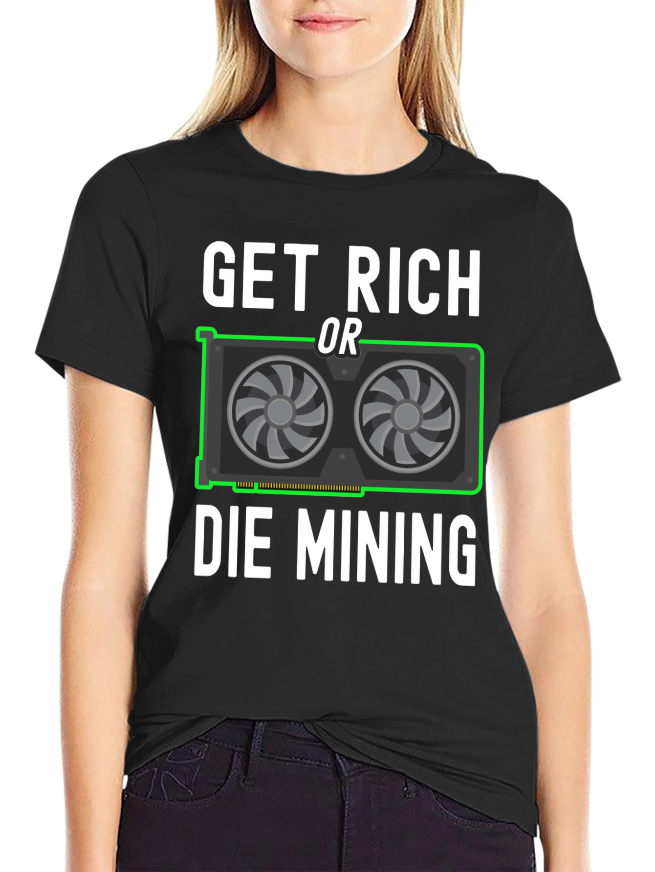 Get Rich Or Die Mining Graphic Tee