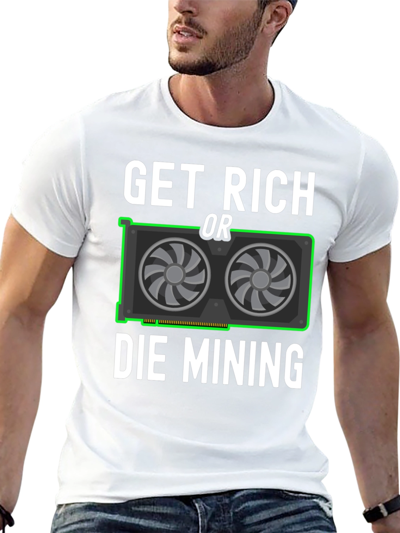 Get Rich Or Die Mining Graphic Tee
