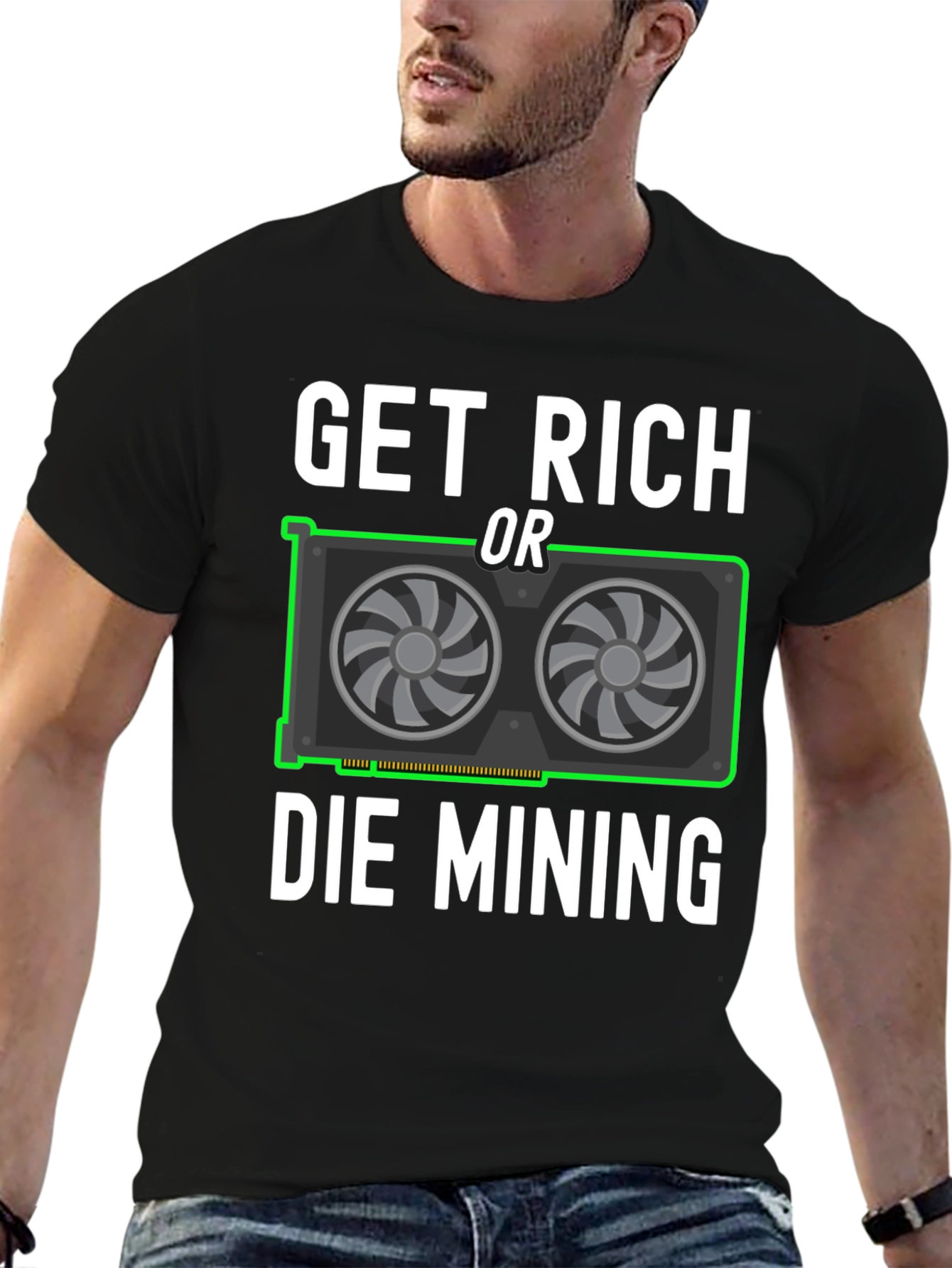 Get Rich Or Die Mining Graphic Tee