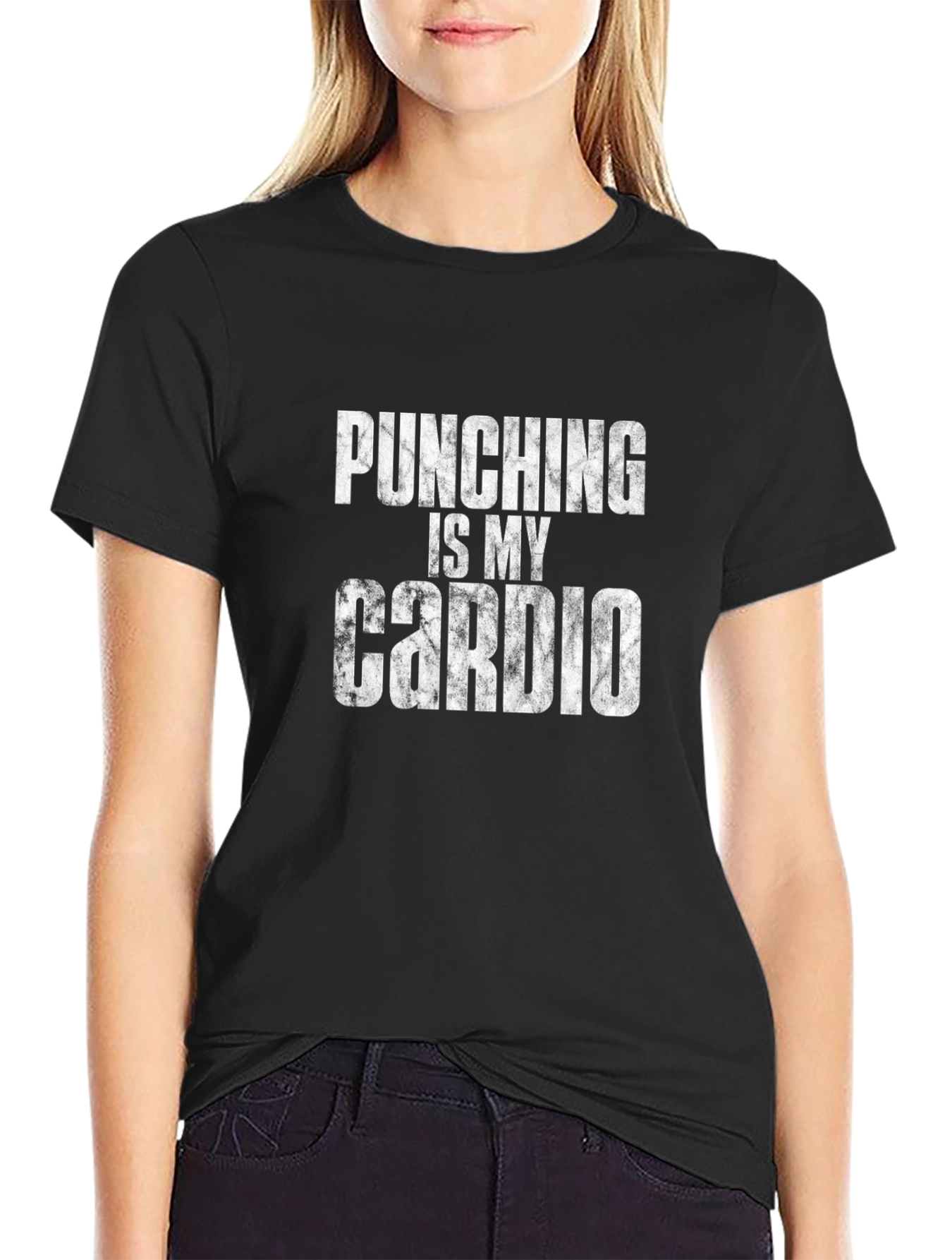 Punching Is My Cardio Black T-Shirt