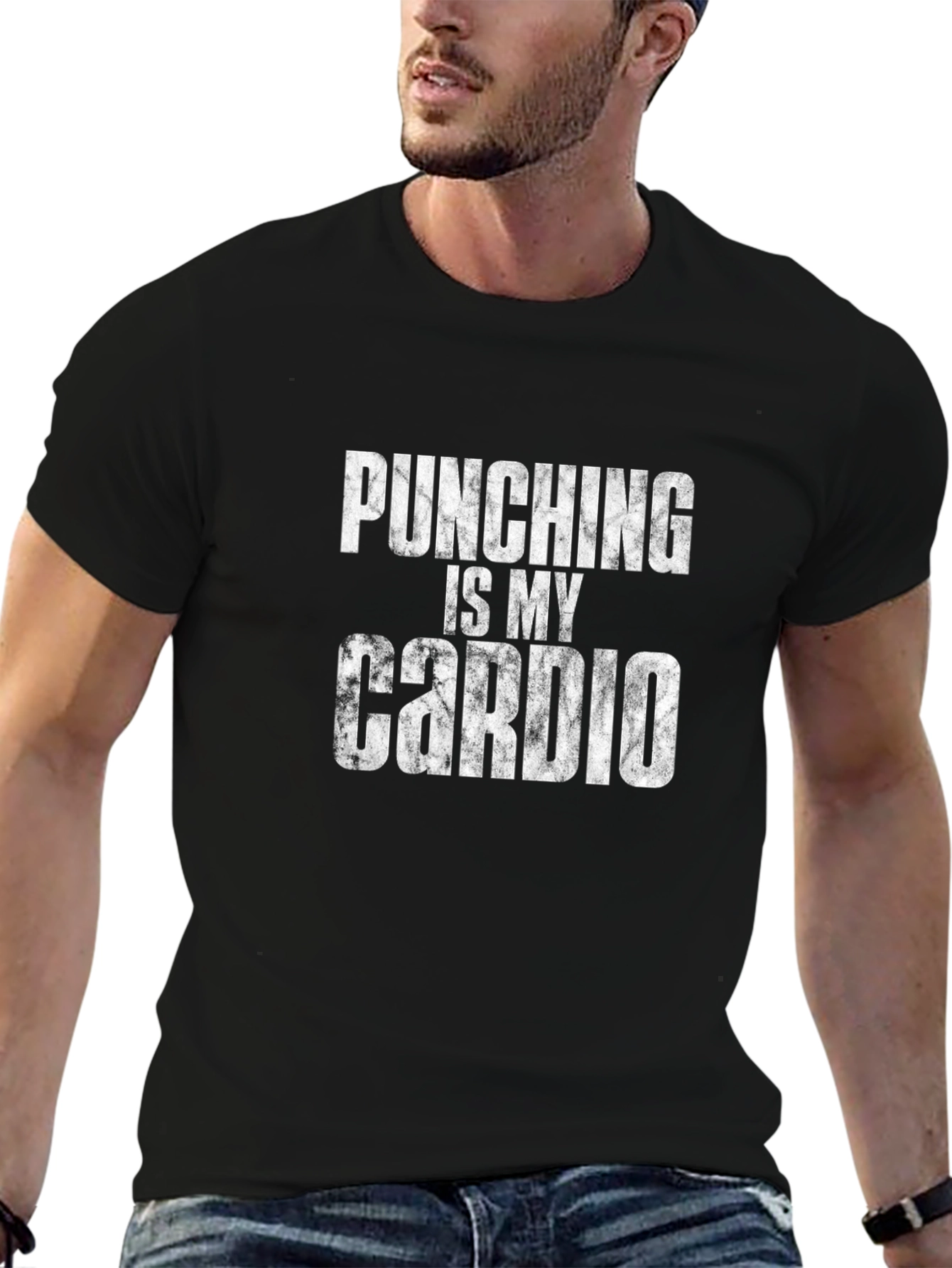 Punching Is My Cardio Black T-Shirt