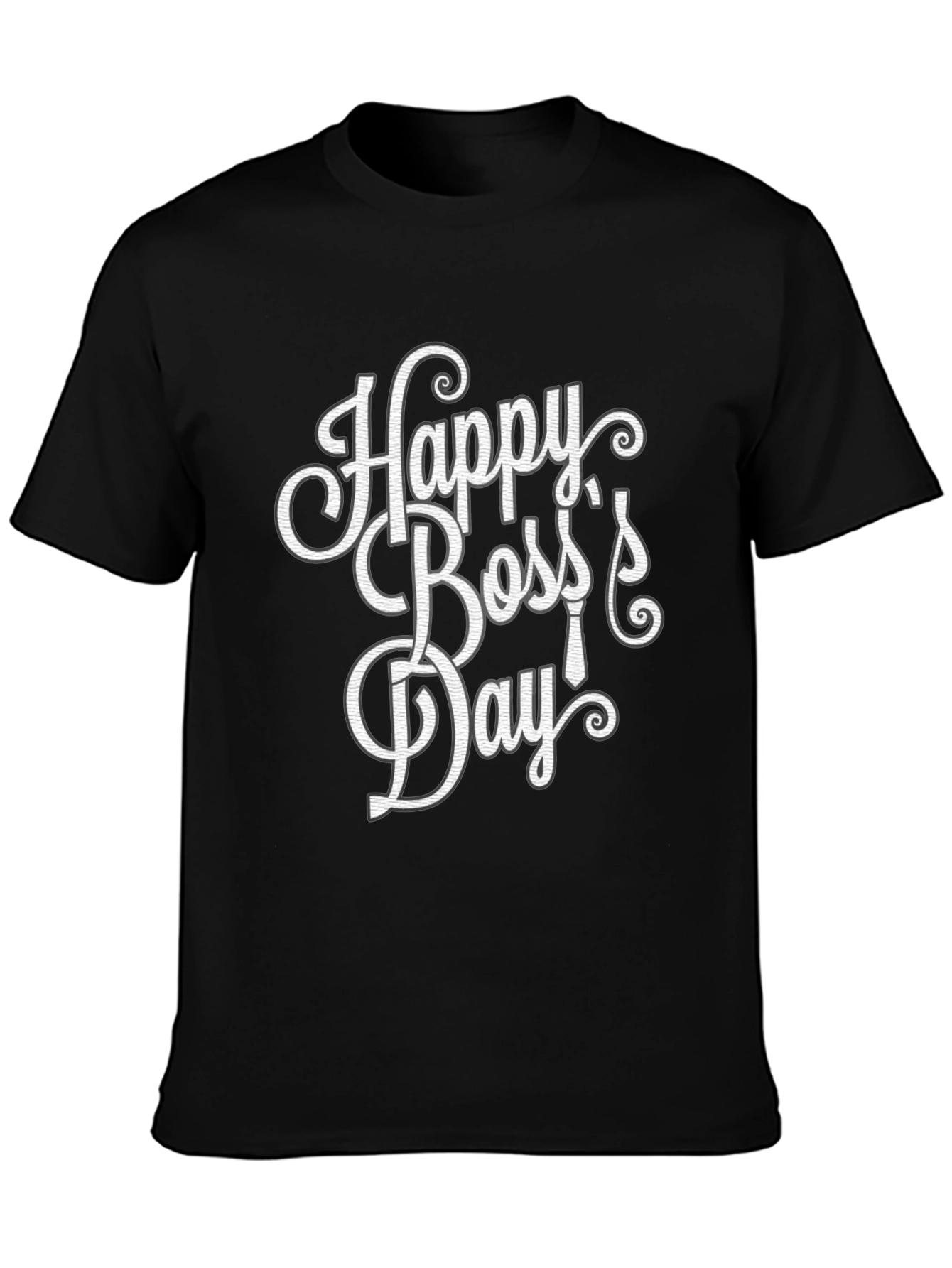 Happy Bosss Day Graphic Tee - Mens Black T-Shirt