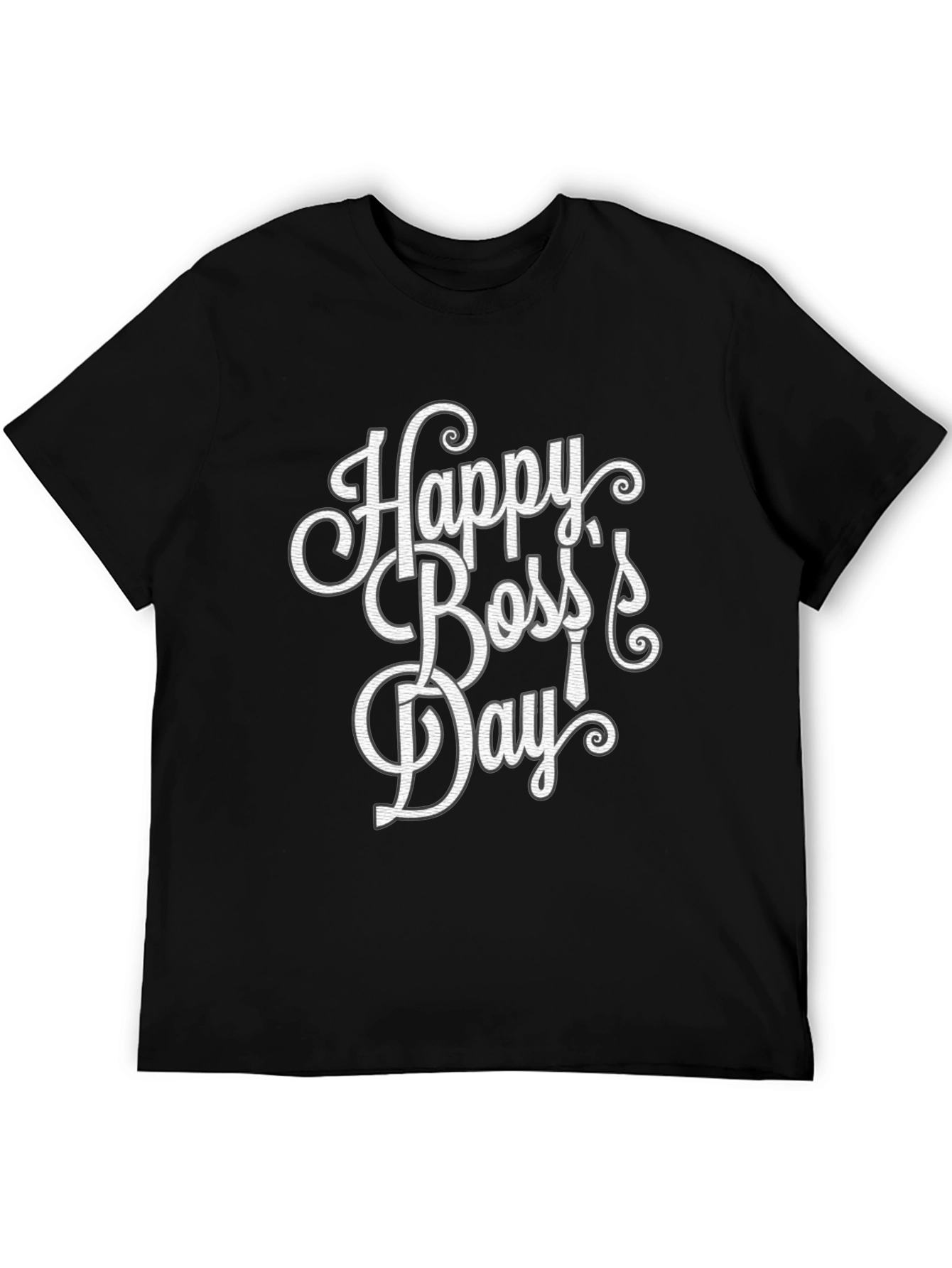 Happy Bosss Day Graphic Tee - Mens Black T-Shirt