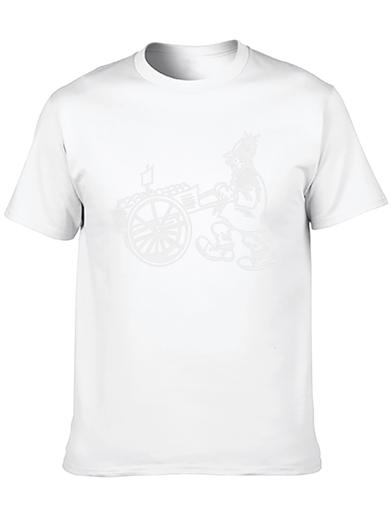 Black T-Shirt - Potato Cart Design
