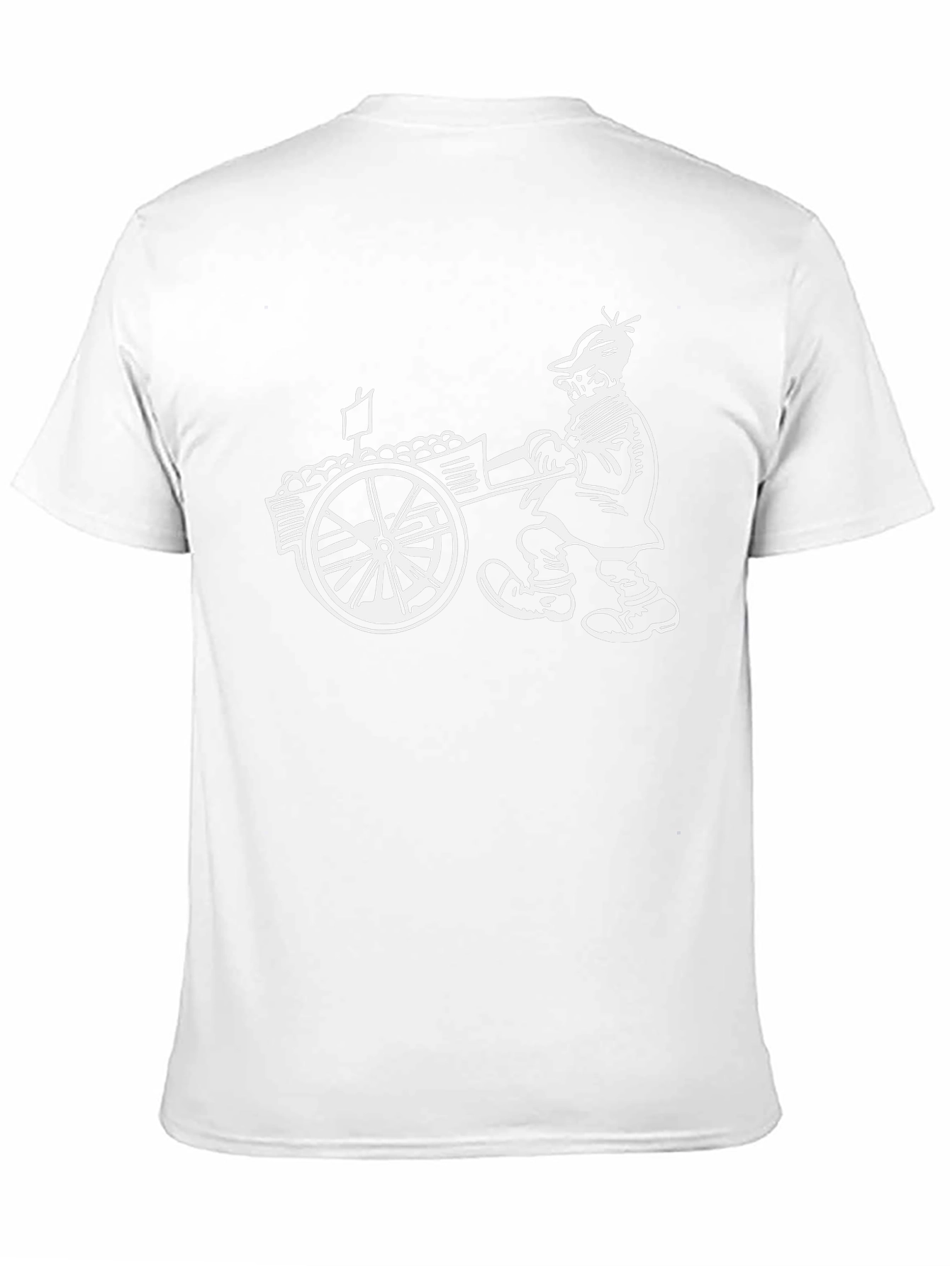 Black T-Shirt - Potato Cart Design