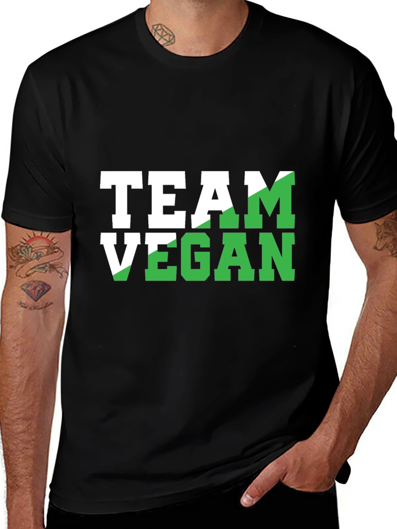 Team Vegan Graphic T-Shirt - Black