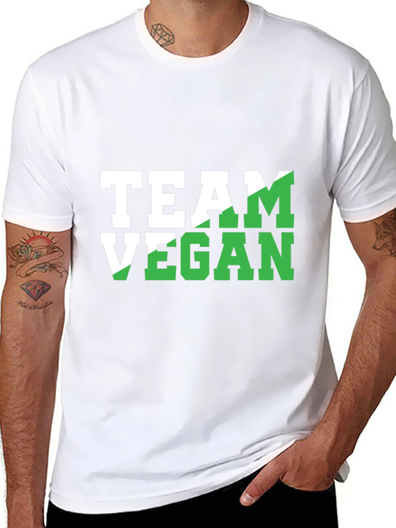 Team Vegan Graphic T-Shirt - Black