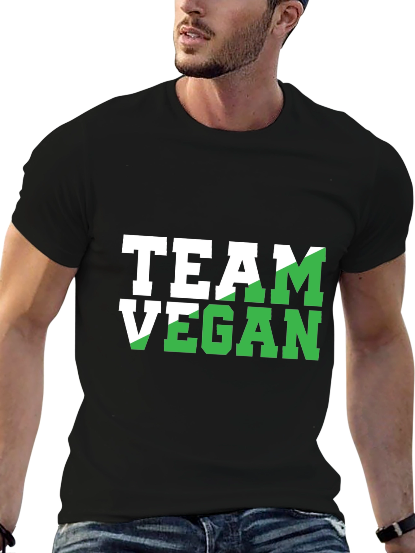 Team Vegan Graphic T-Shirt - Black