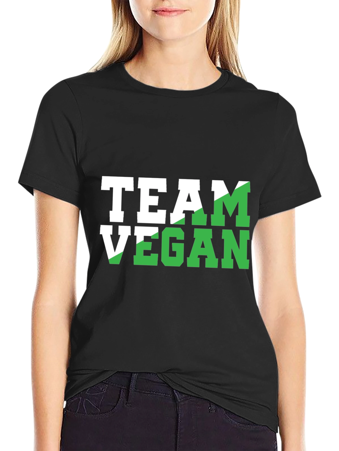 Team Vegan Graphic T-Shirt - Black
