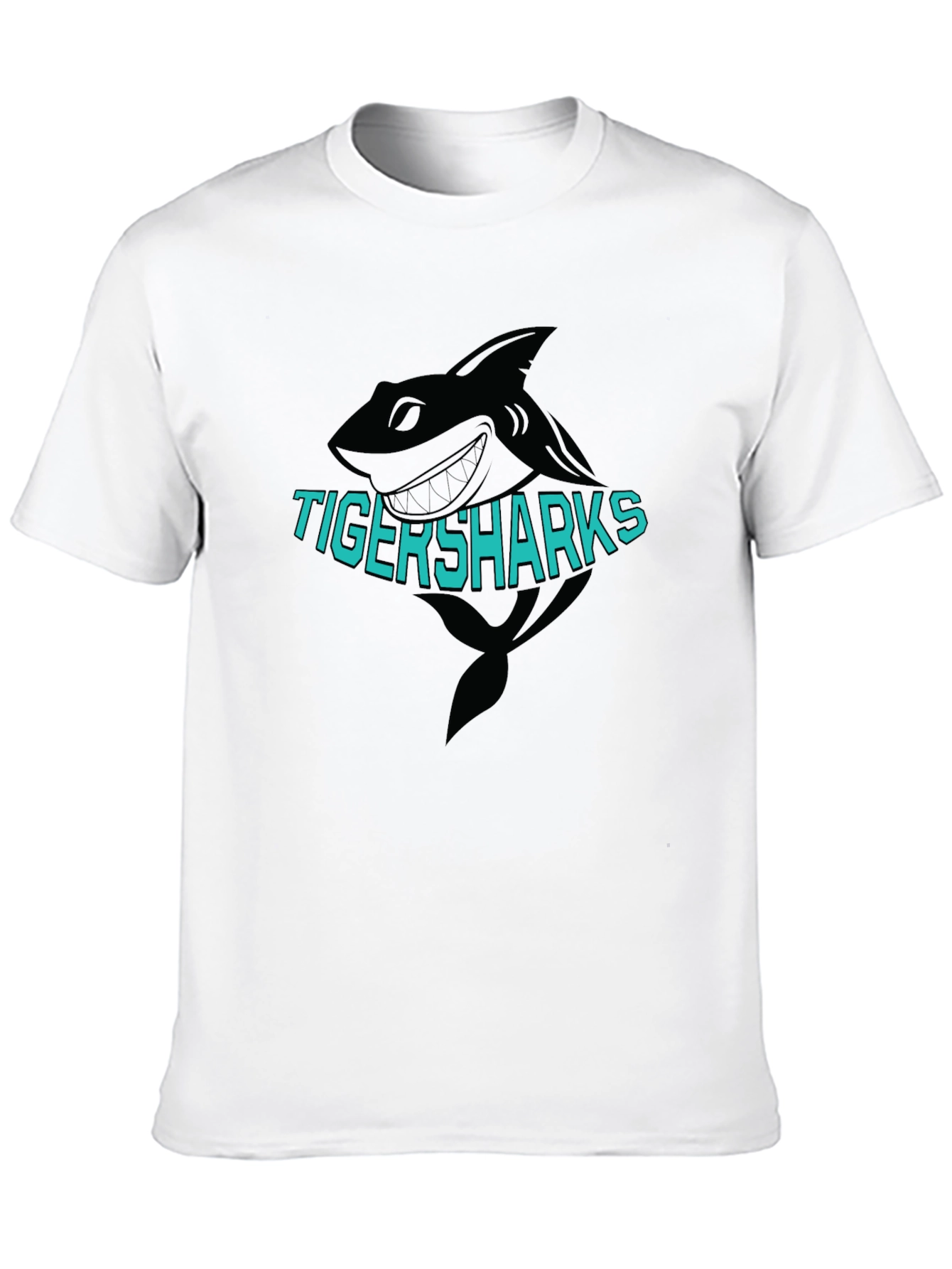 TigerSharks Graphic Print Black T-Shirt