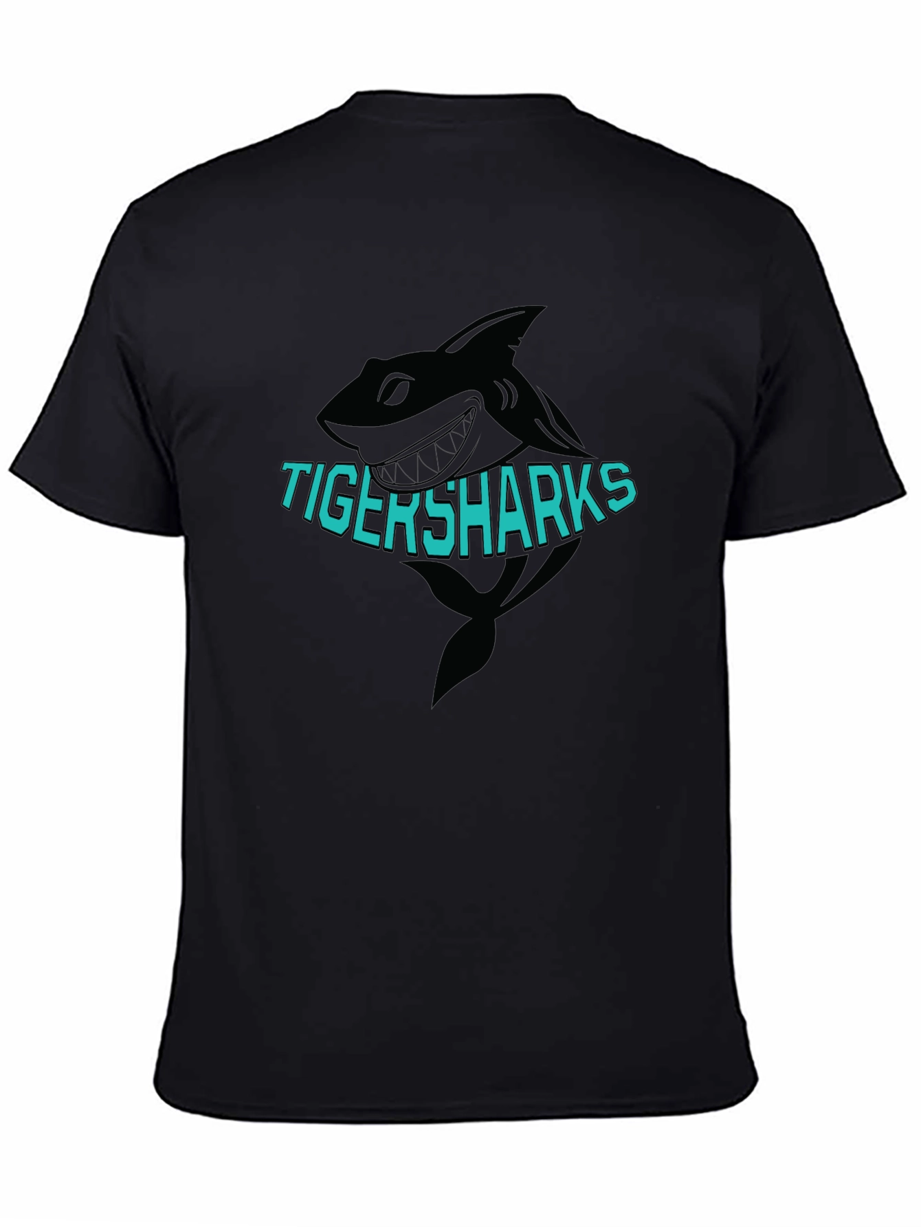TigerSharks Graphic Print Black T-Shirt