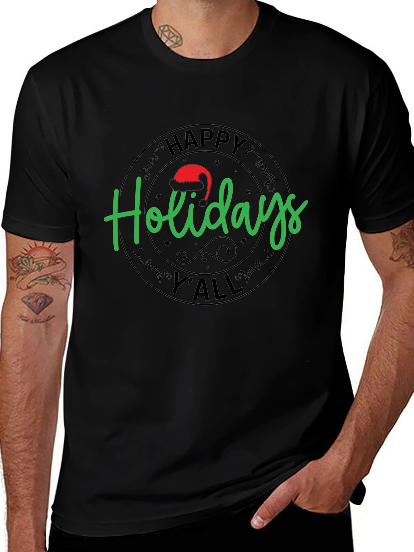 Happy Holidays Yall Graphic T-Shirt