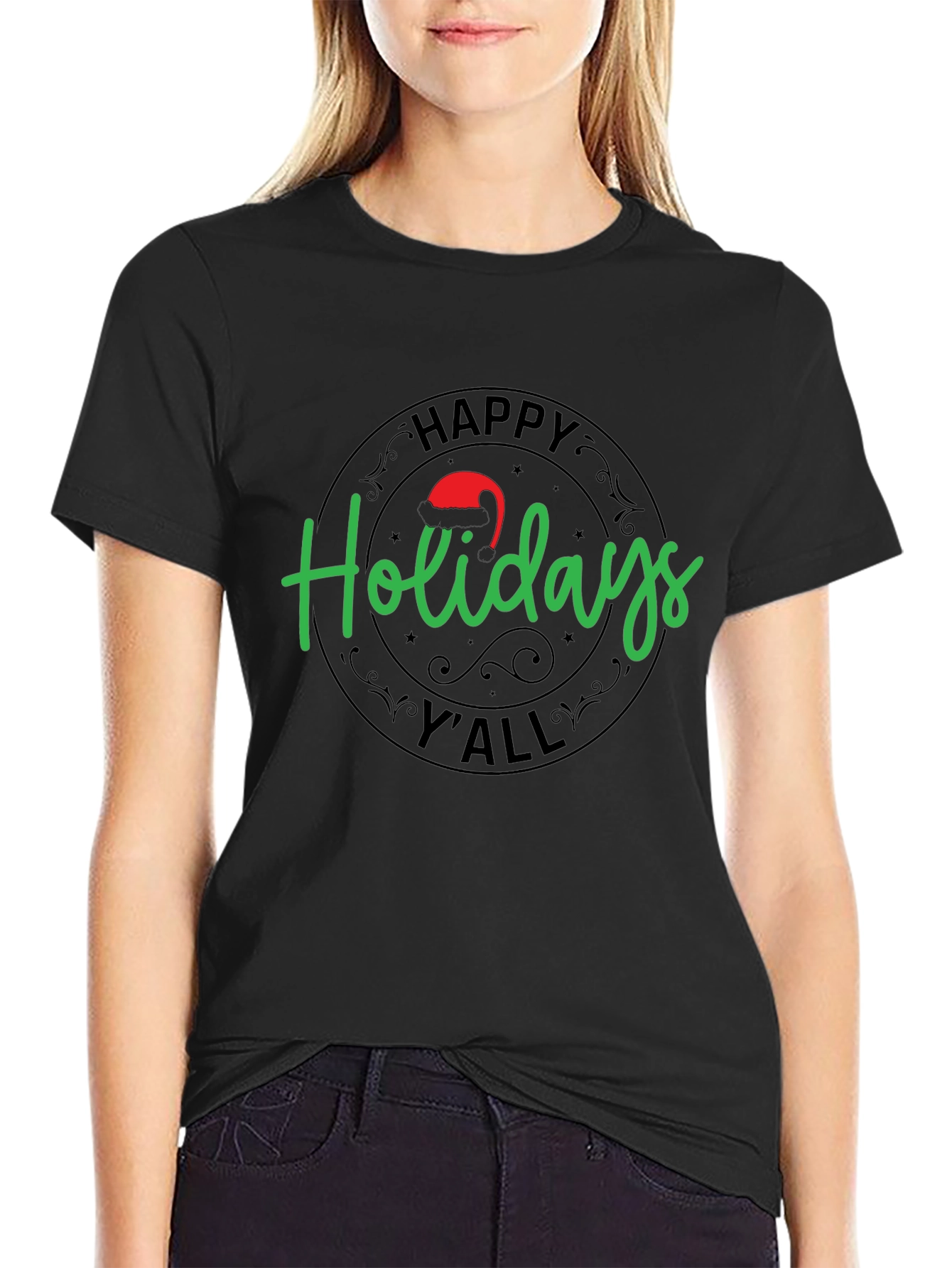 Happy Holidays Yall Graphic T-Shirt
