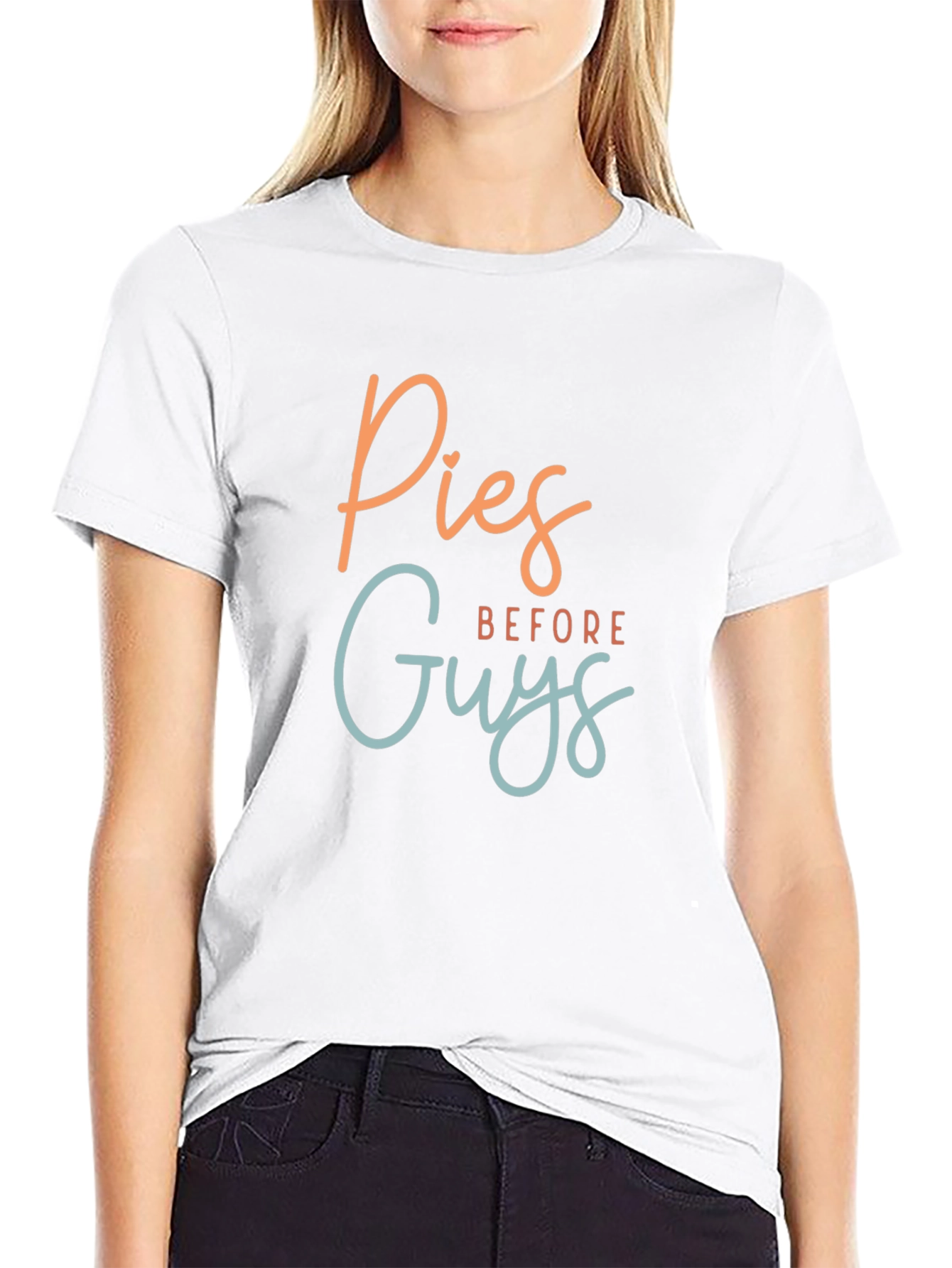 Pies Before Guys Graphic Tee - Black