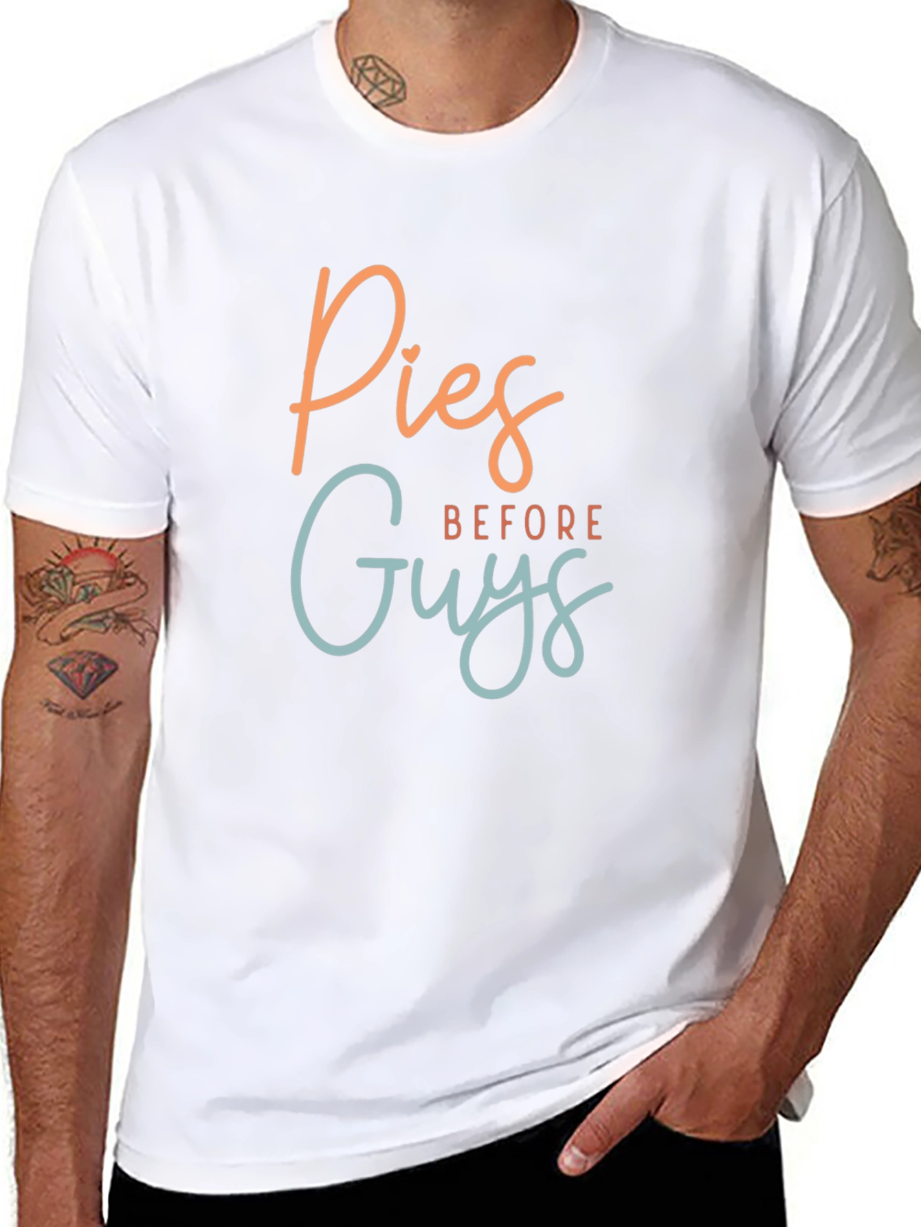 Pies Before Guys Graphic Tee - Black
