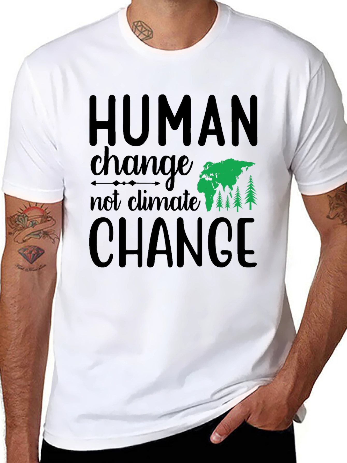 Human Change Tee - Eco-Friendly Graphic T-Shirt