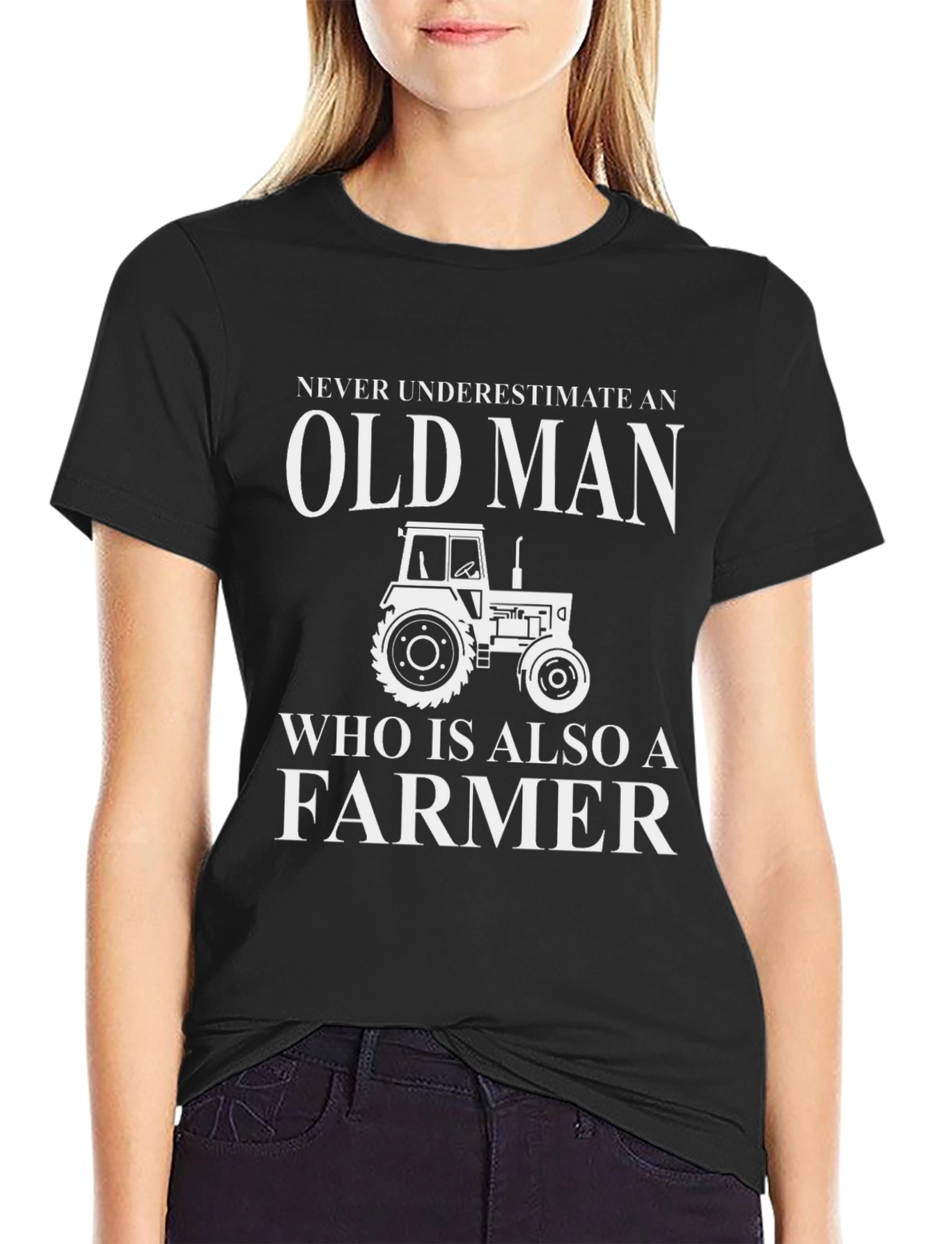 Old Man Farmer T-Shirt - Never Underestimate