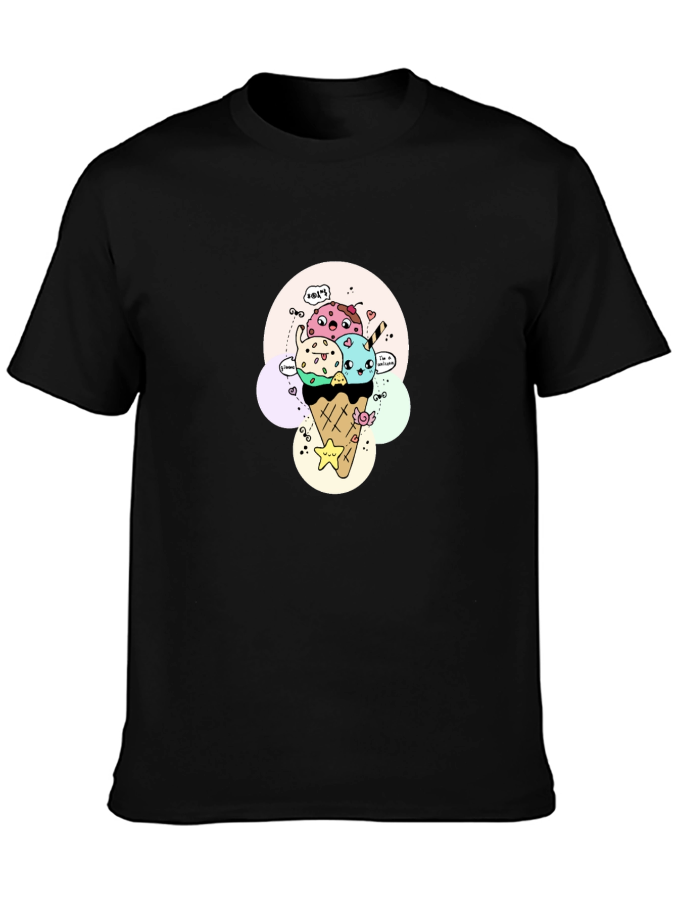 Kawaii Ice Cream Cone Graphic Tee