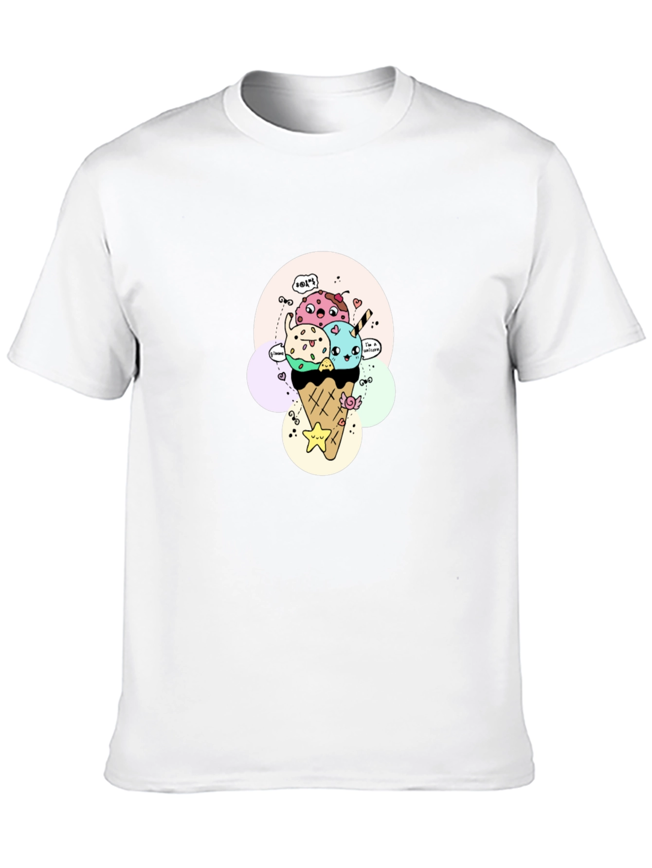 Kawaii Ice Cream Cone Graphic Tee
