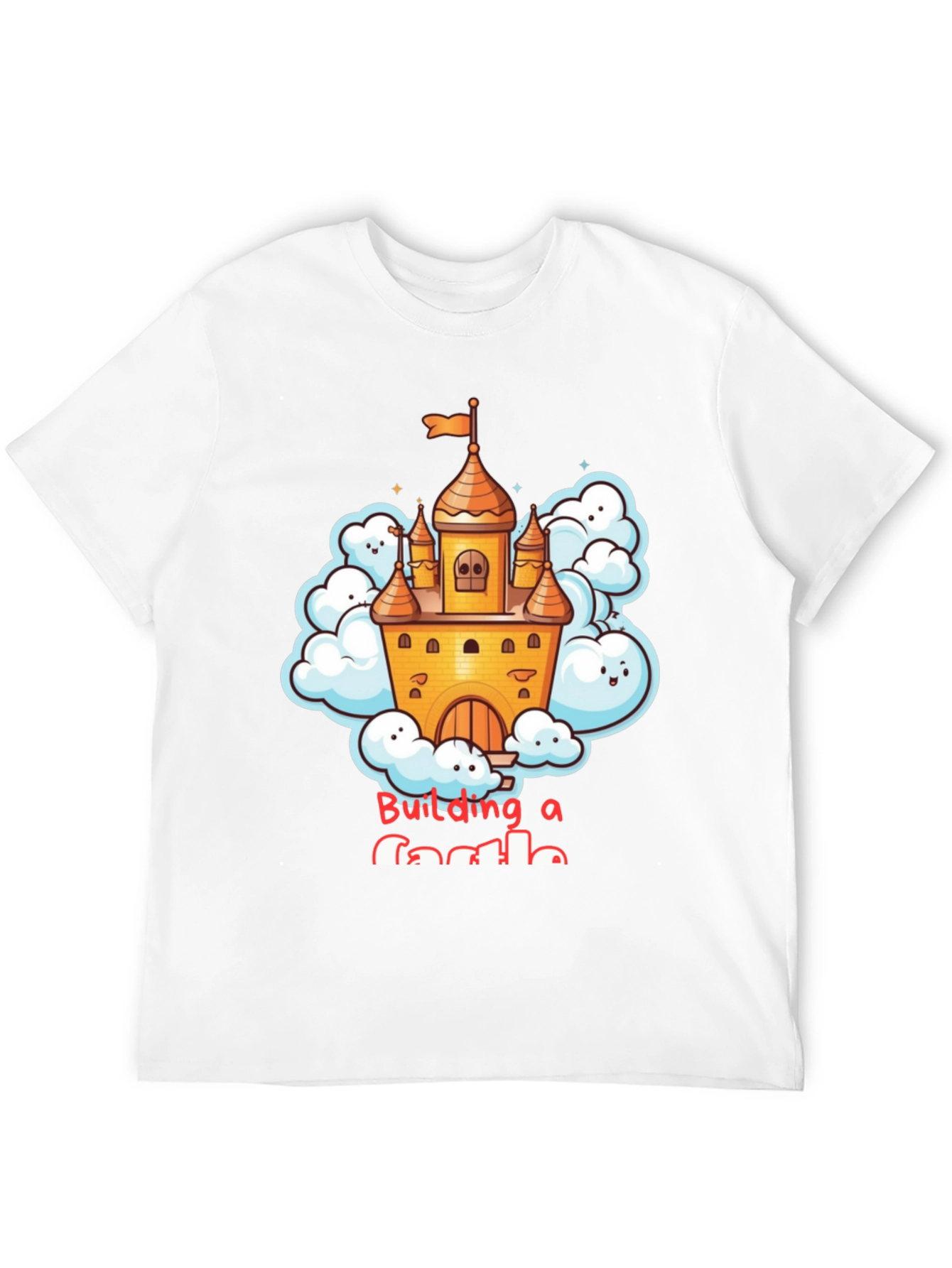 Building a Castle T-Shirt - Fun Cartoon Design