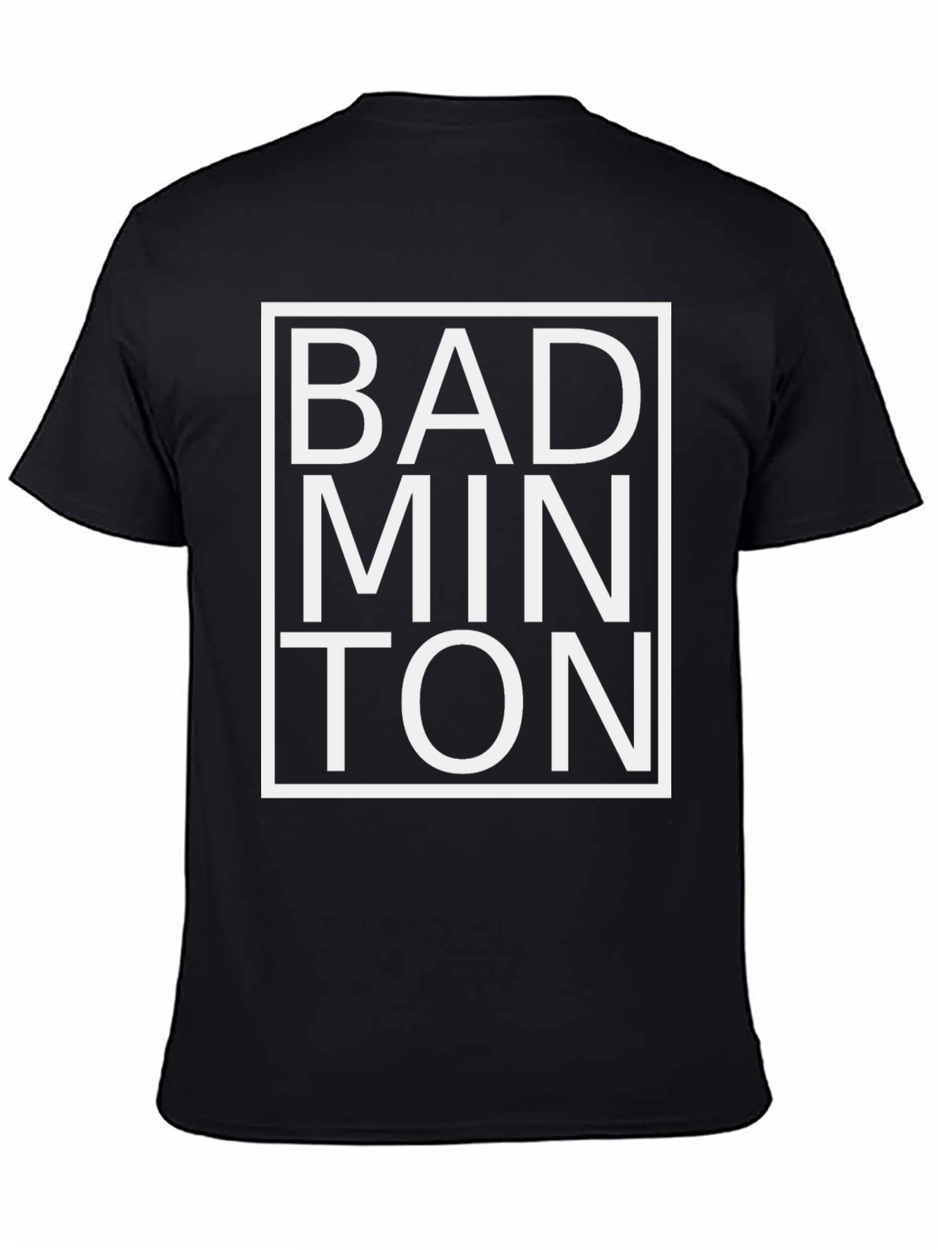 Badminton Graphic Tee - Black Cotton Shirt