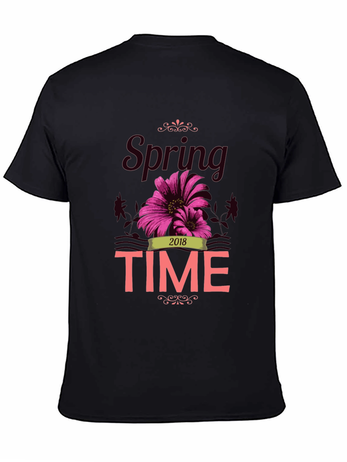 Spring Time 2018 Graphic Tee - Black