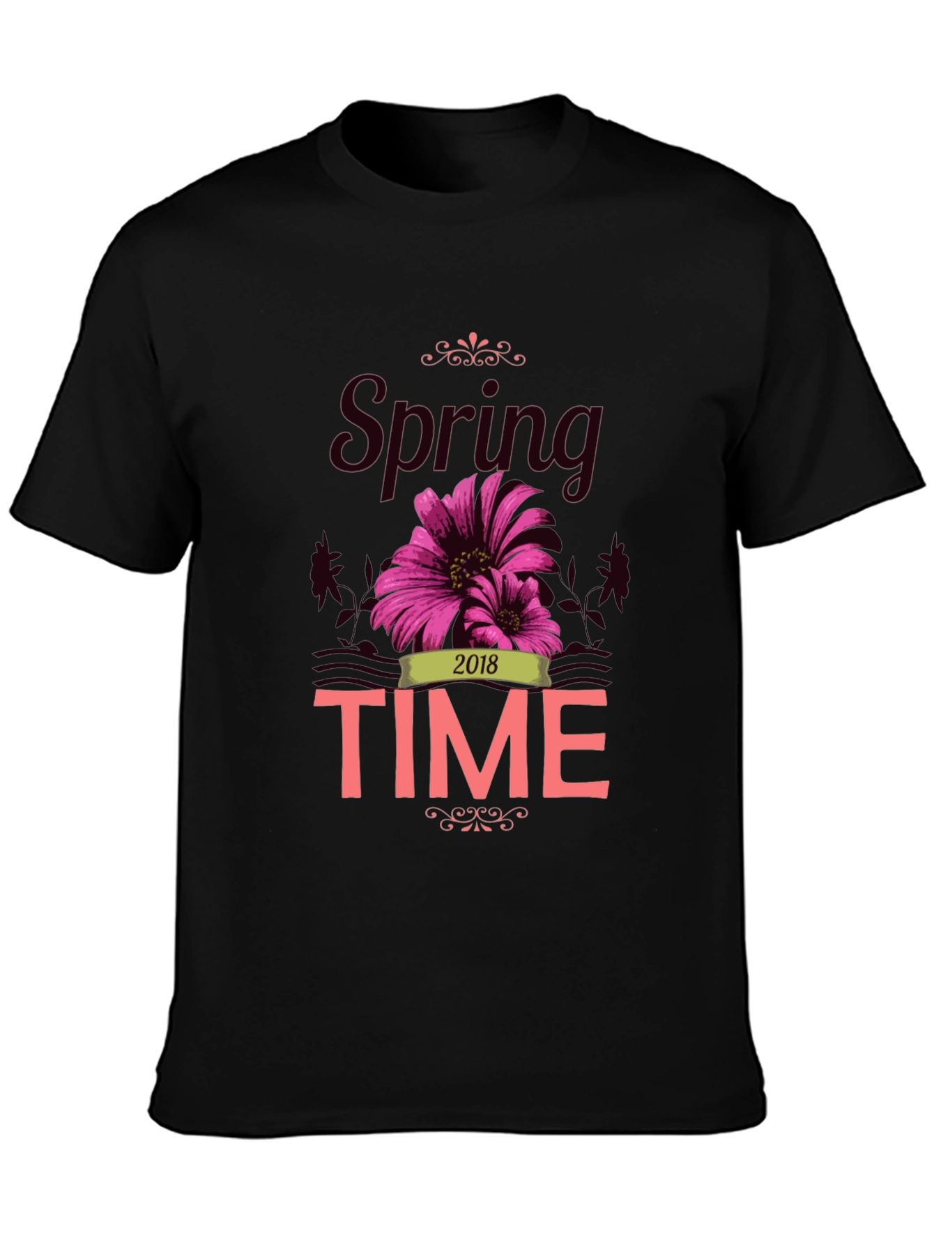 Spring Time 2018 Graphic Tee - Black