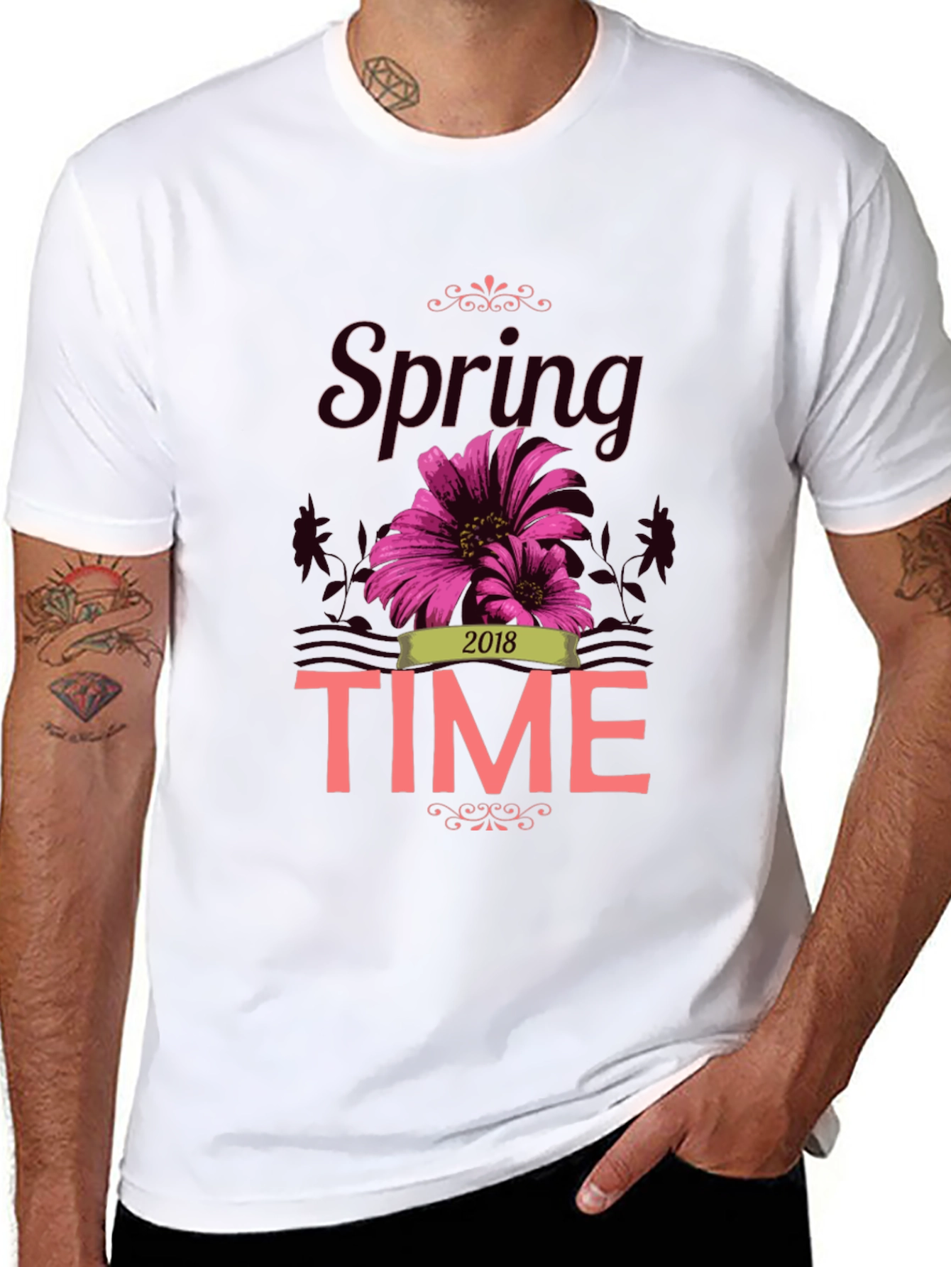 Spring Time 2018 Graphic Tee - Black