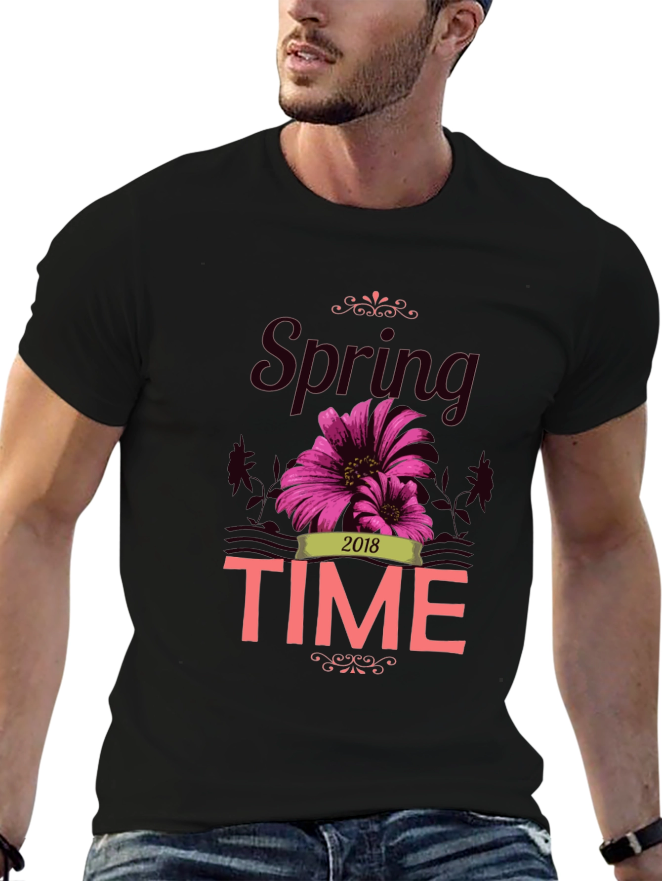 Spring Time 2018 Graphic Tee - Black