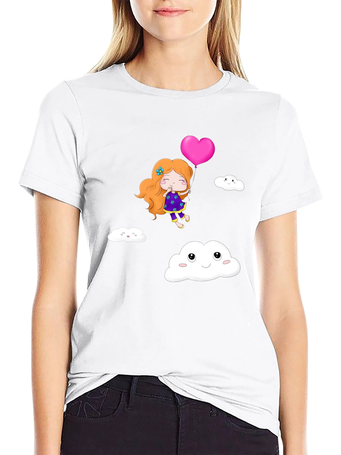 Cute Girl Heart Balloon T-Shirt