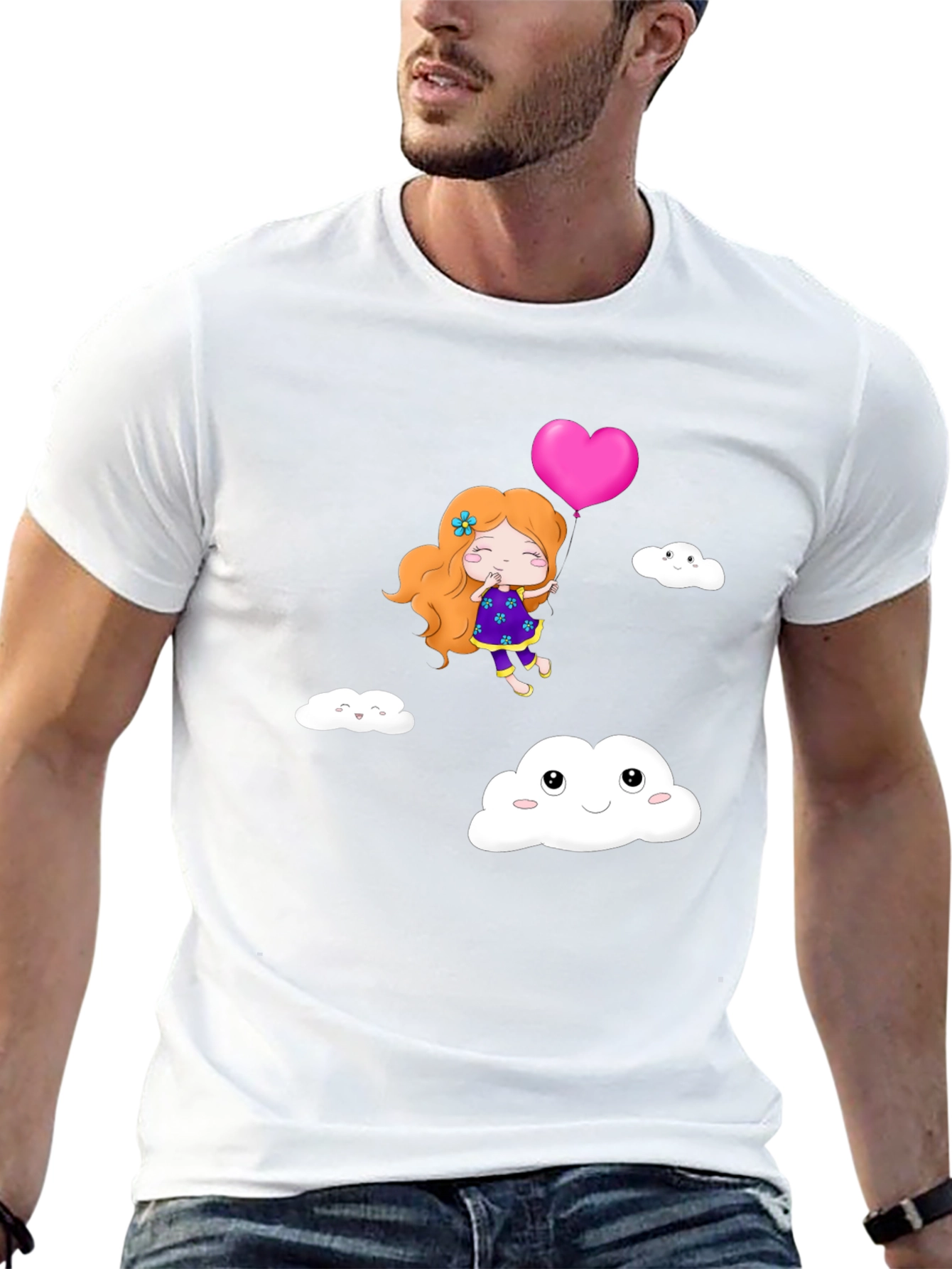 Cute Girl Heart Balloon T-Shirt