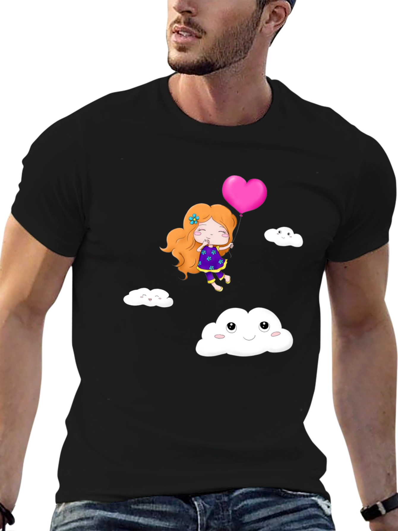Cute Girl Heart Balloon T-Shirt