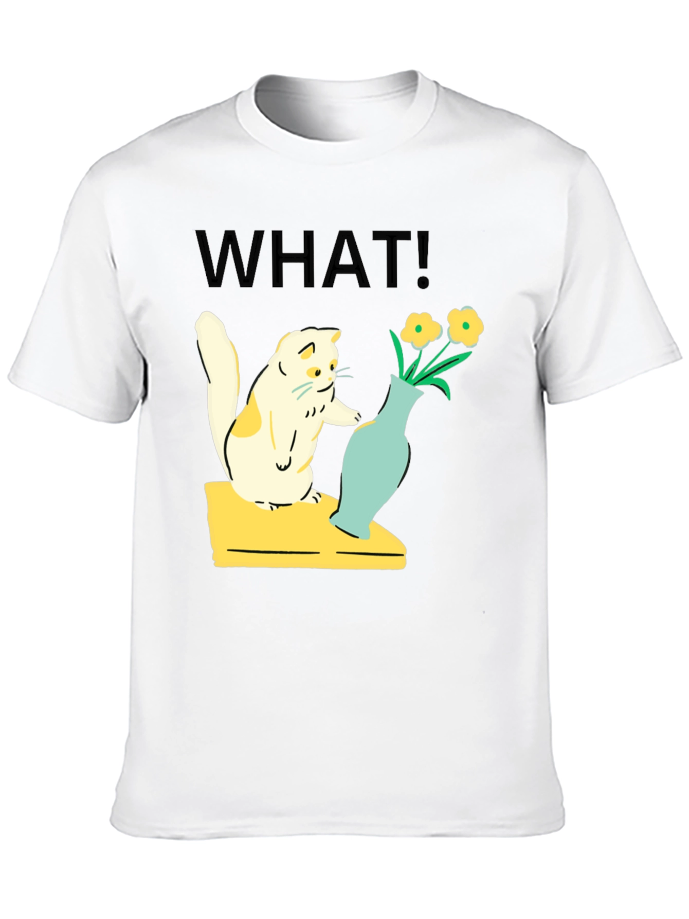 Funny Cat WHAT! Graphic T-Shirt