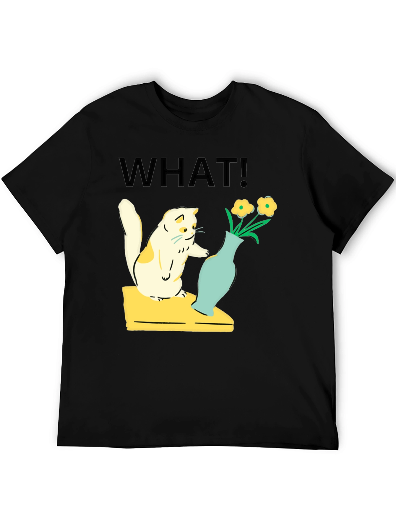 Funny Cat WHAT! Graphic T-Shirt