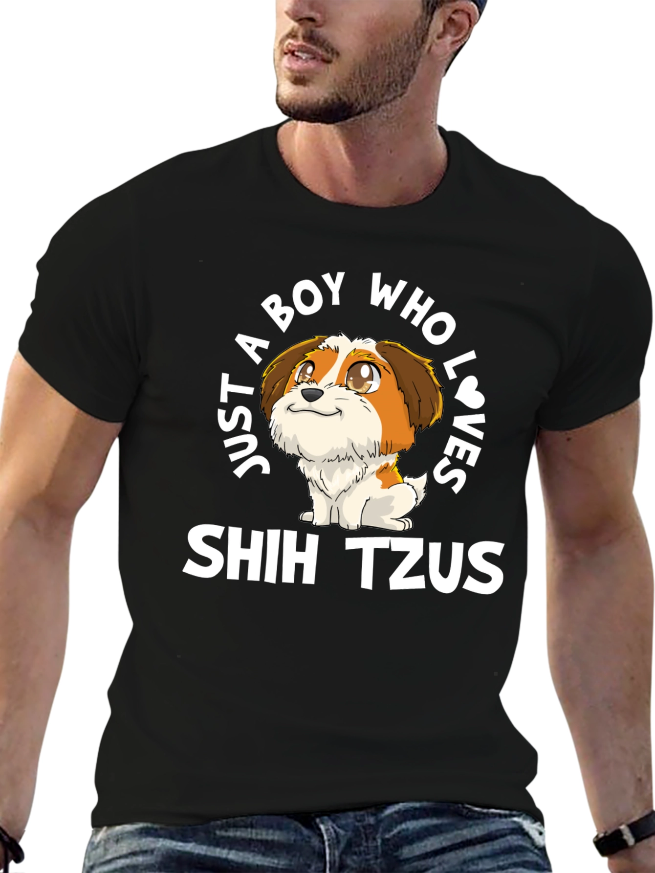 Boy Who Loves Shih Tzus T-Shirt