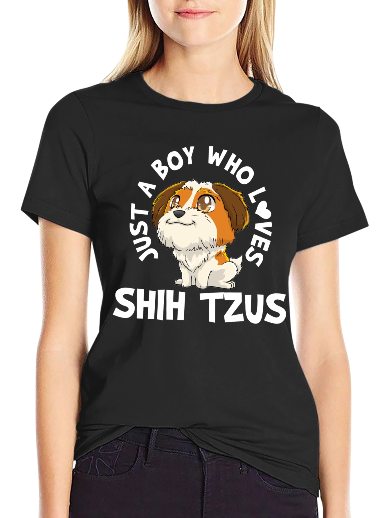Boy Who Loves Shih Tzus T-Shirt