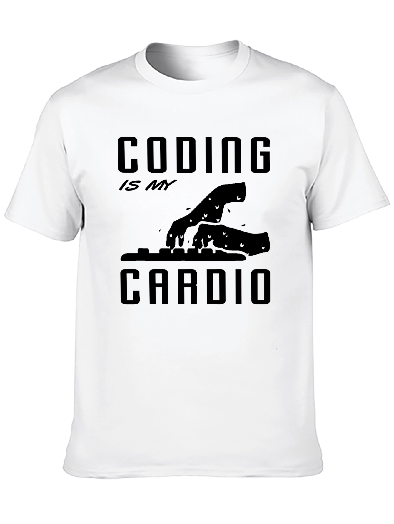Coding is My Cardio Black T-Shirt