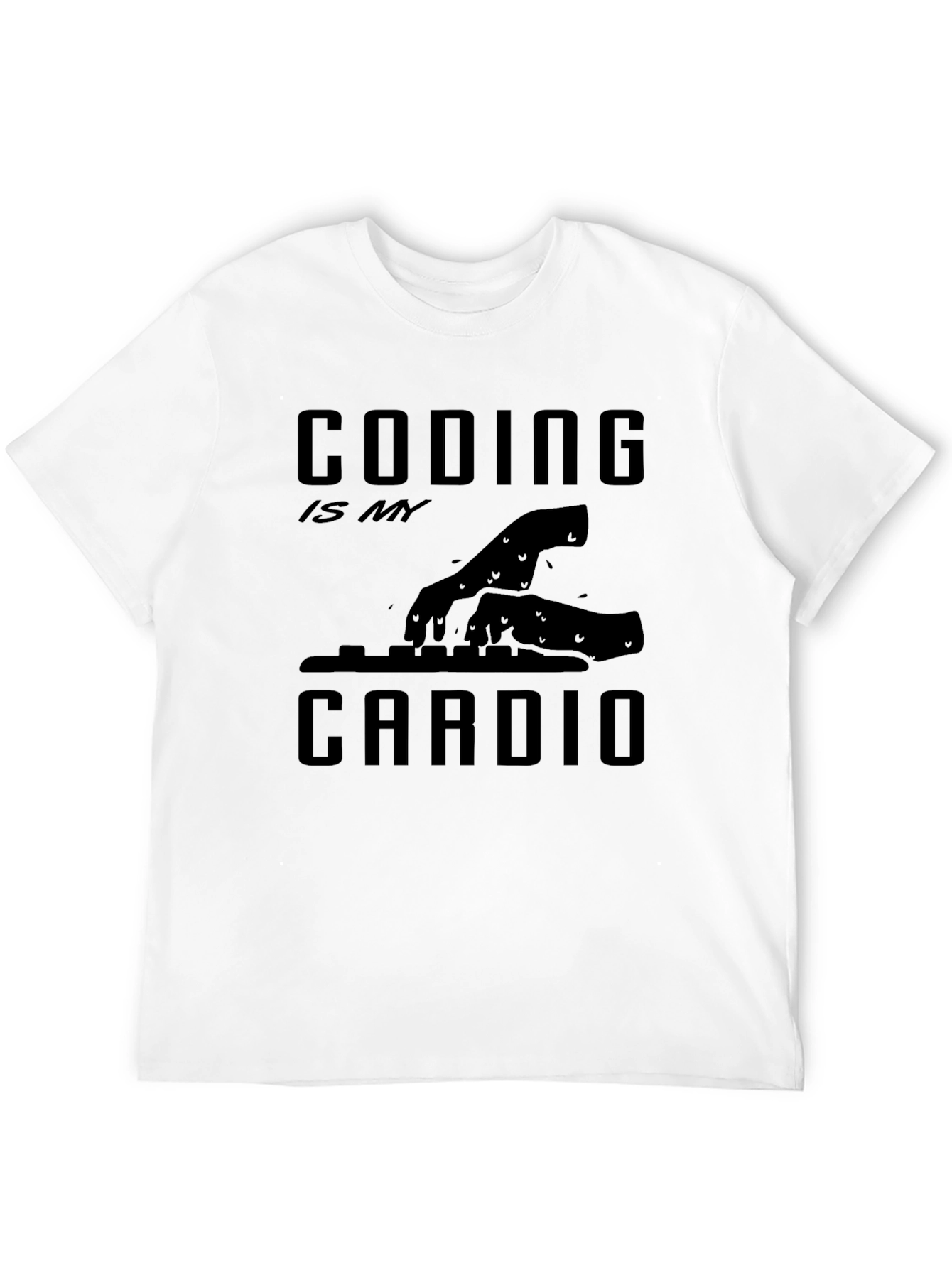Coding is My Cardio Black T-Shirt