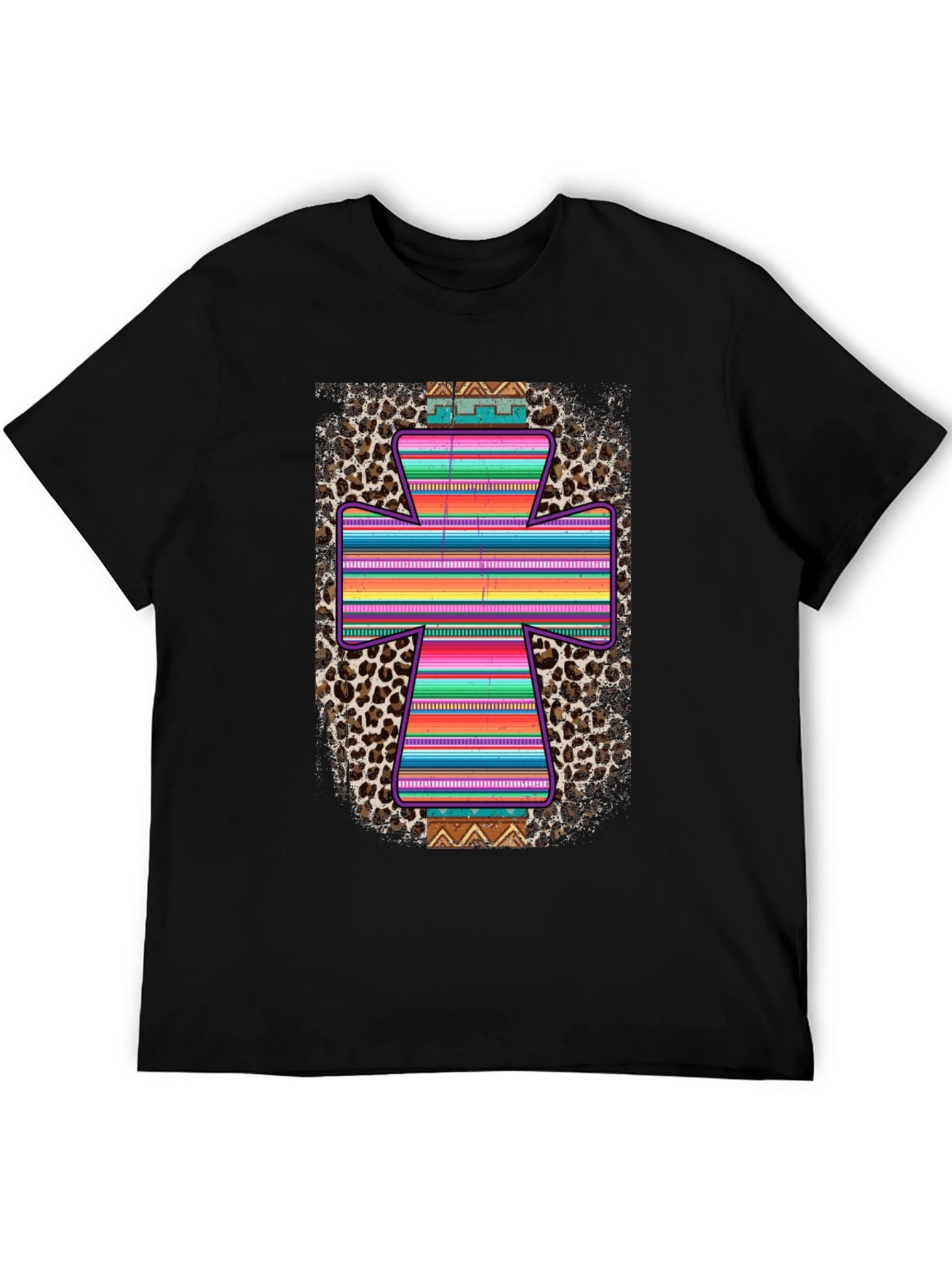 Stylish Southwestern Cross Graphic Tee