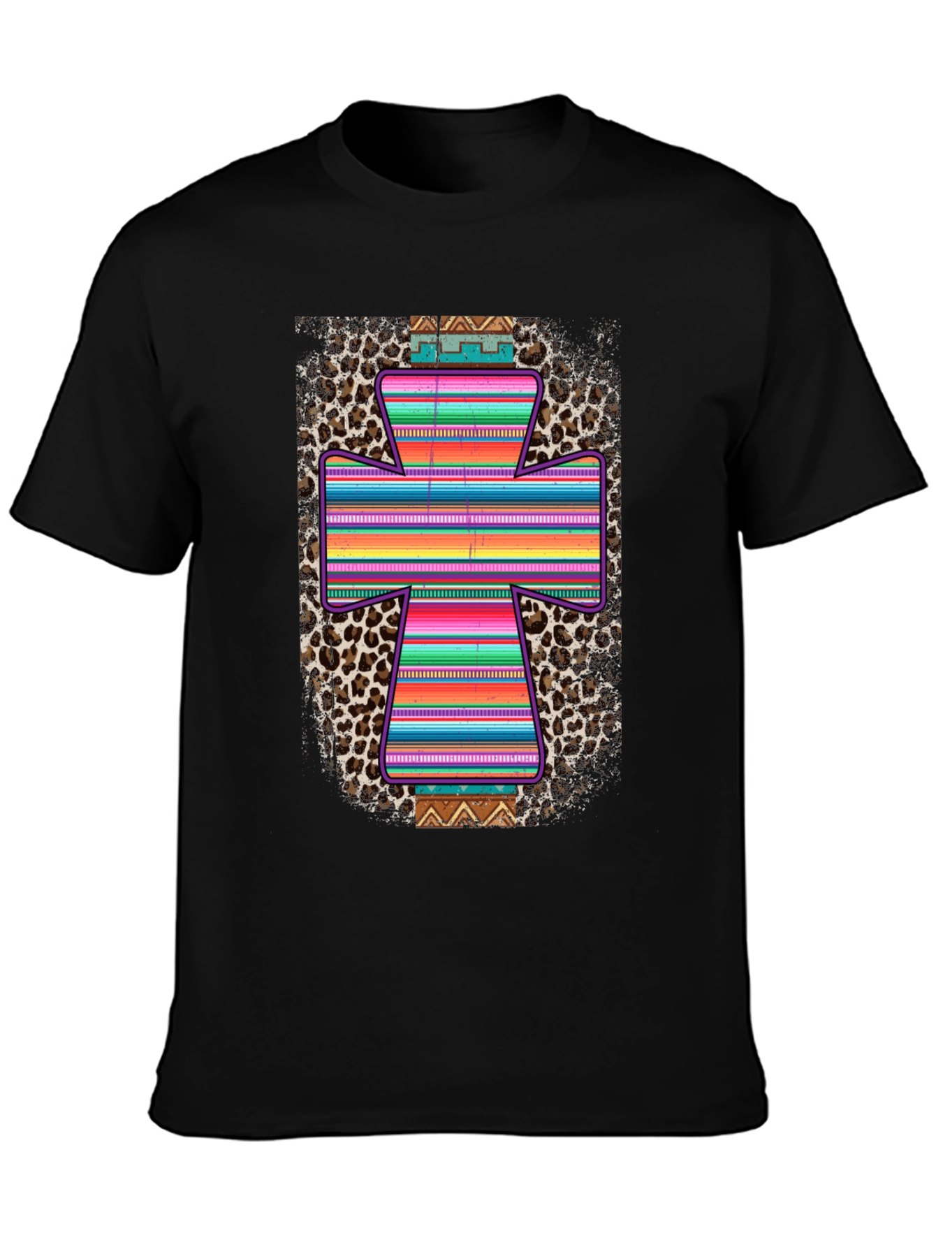 Stylish Southwestern Cross Graphic Tee