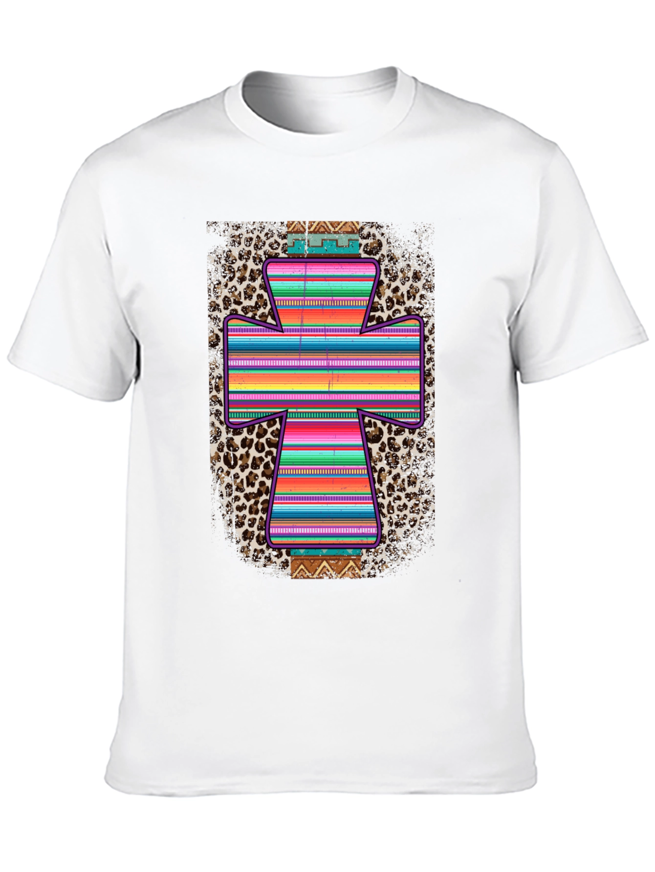 Stylish Southwestern Cross Graphic Tee