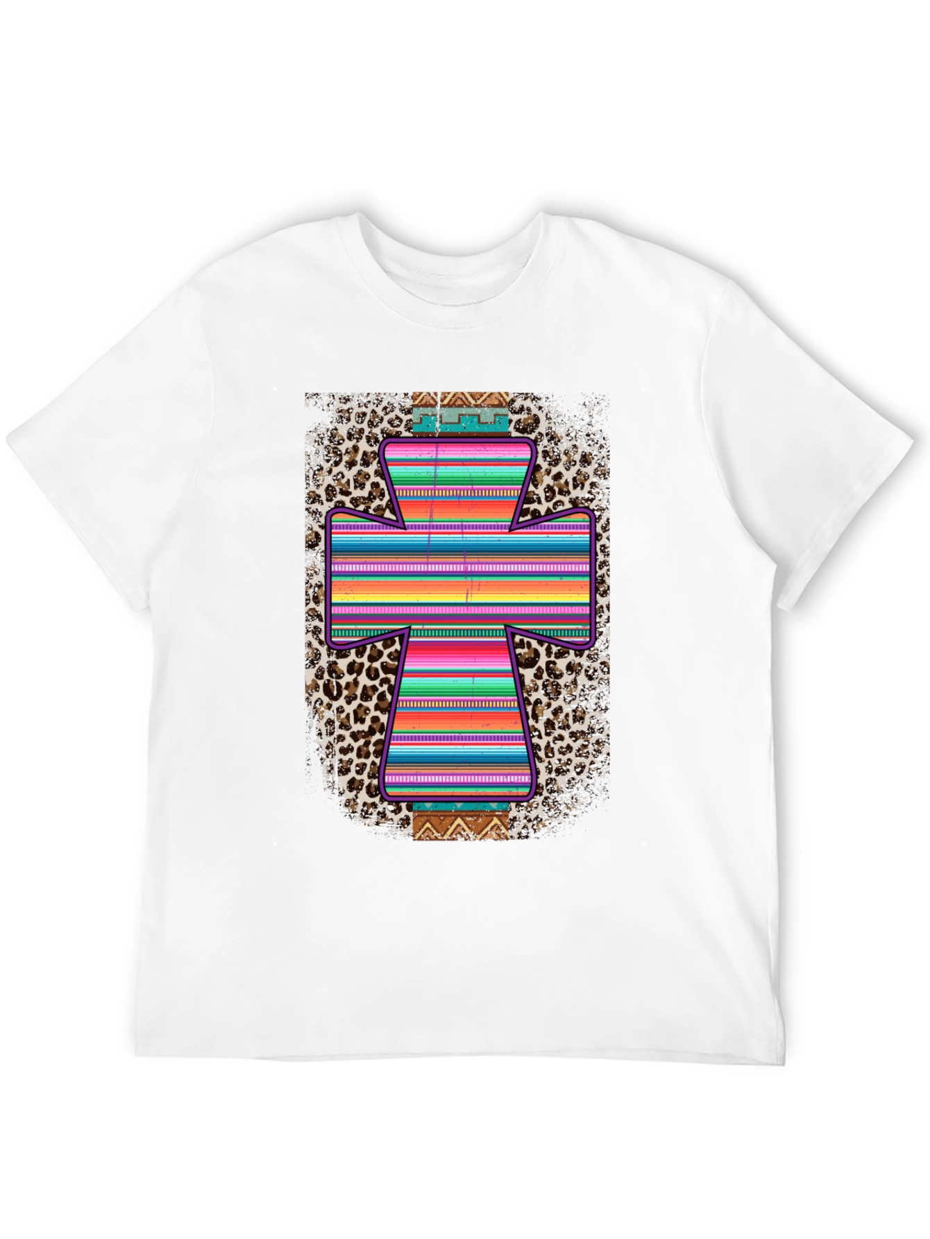 Stylish Southwestern Cross Graphic Tee