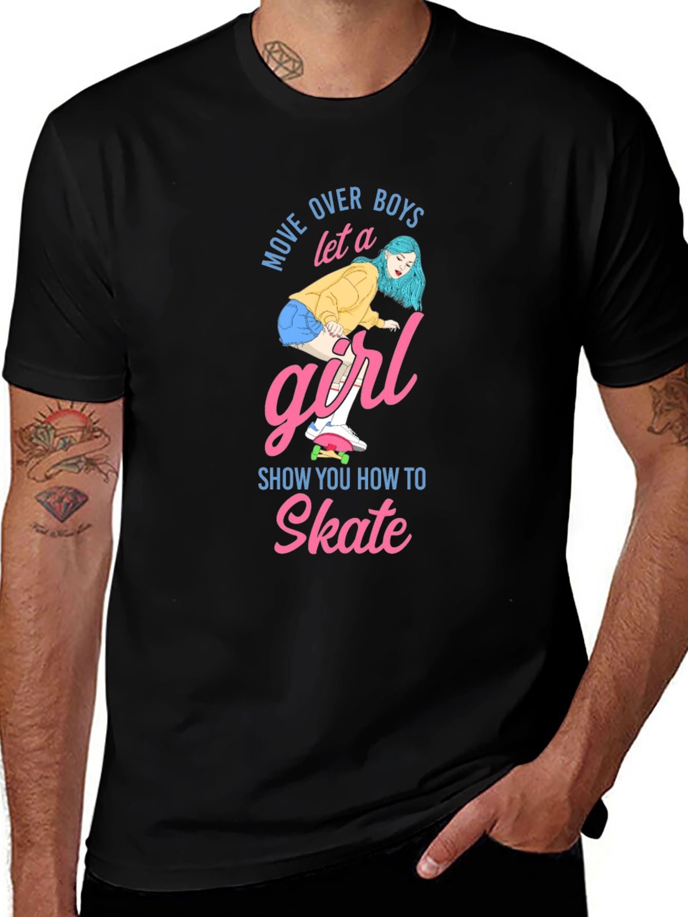 Move Over Boys Skater Girl T-Shirt