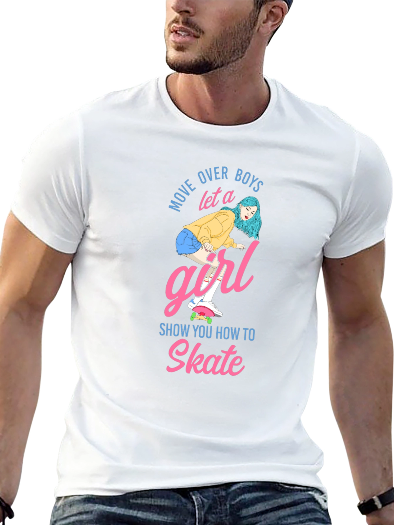 Move Over Boys Skater Girl T-Shirt